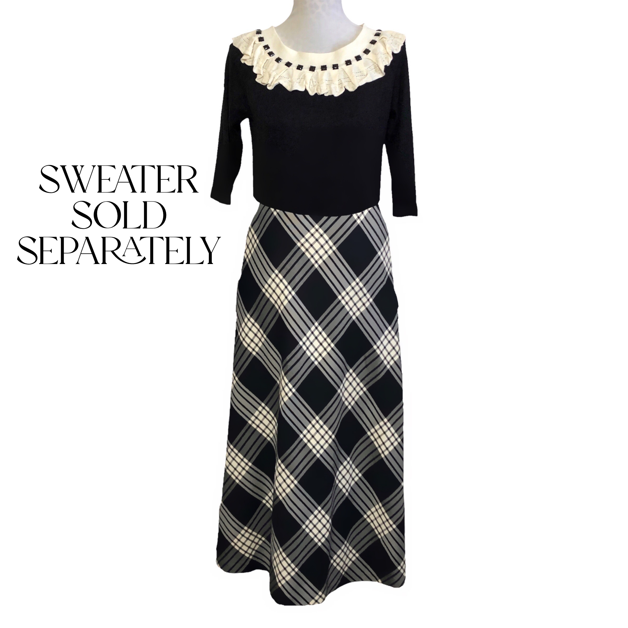 Vintage 90’s Plaid Wool Midi Skirt by Ralph Lauren | Shop THRILLING