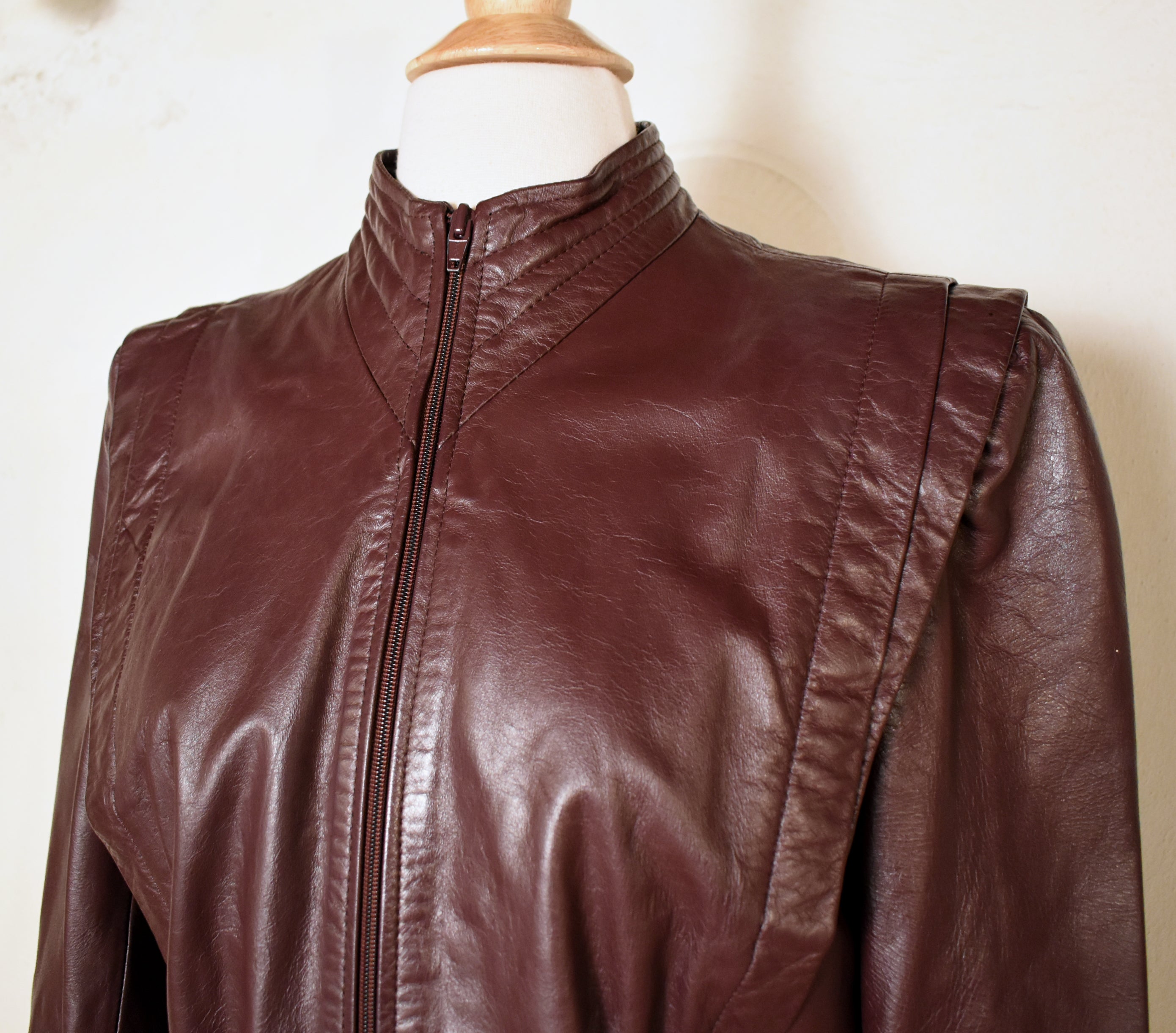 Inmyelementclothing Cropped Leather Jacket, Vintage Brown Leather Bomber Jacket, Cropped Bomber Jacket, Distressed Brown Leather Jacket