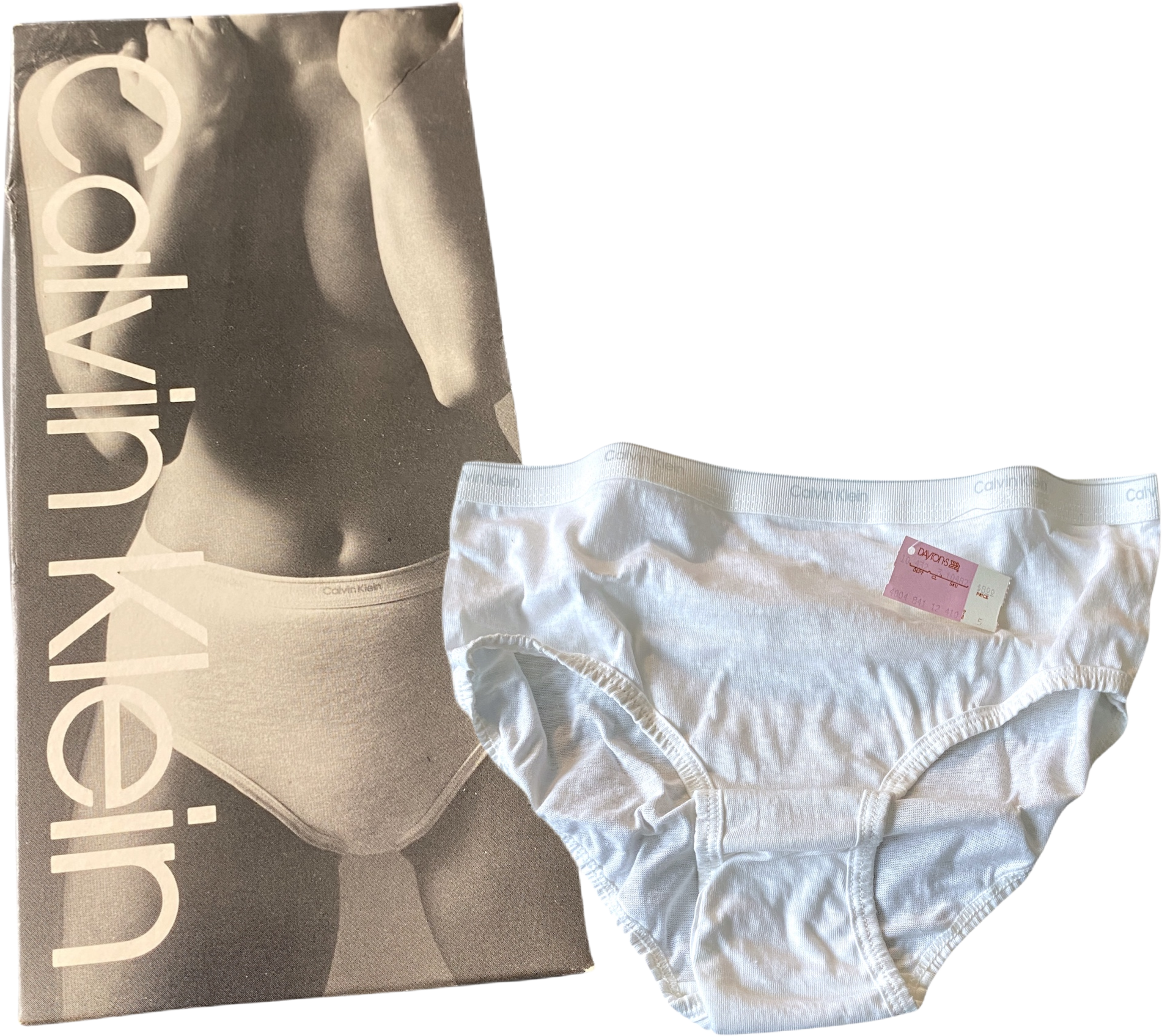 Vintage 80s Calvin Klein Hip Brief With Box Underwear Iconic By Calvin Klein