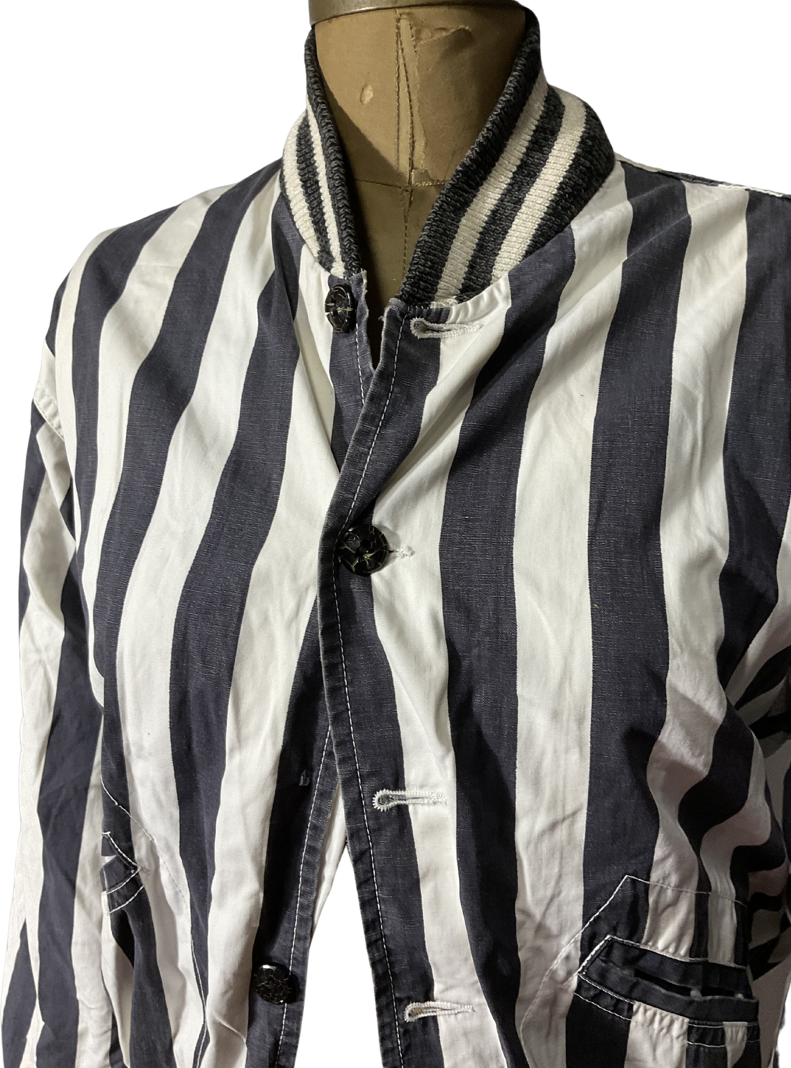 Vintage 50s/60s Black And White Stripe Worn Referee Jacket By Rawlings |  Shop THRILLING