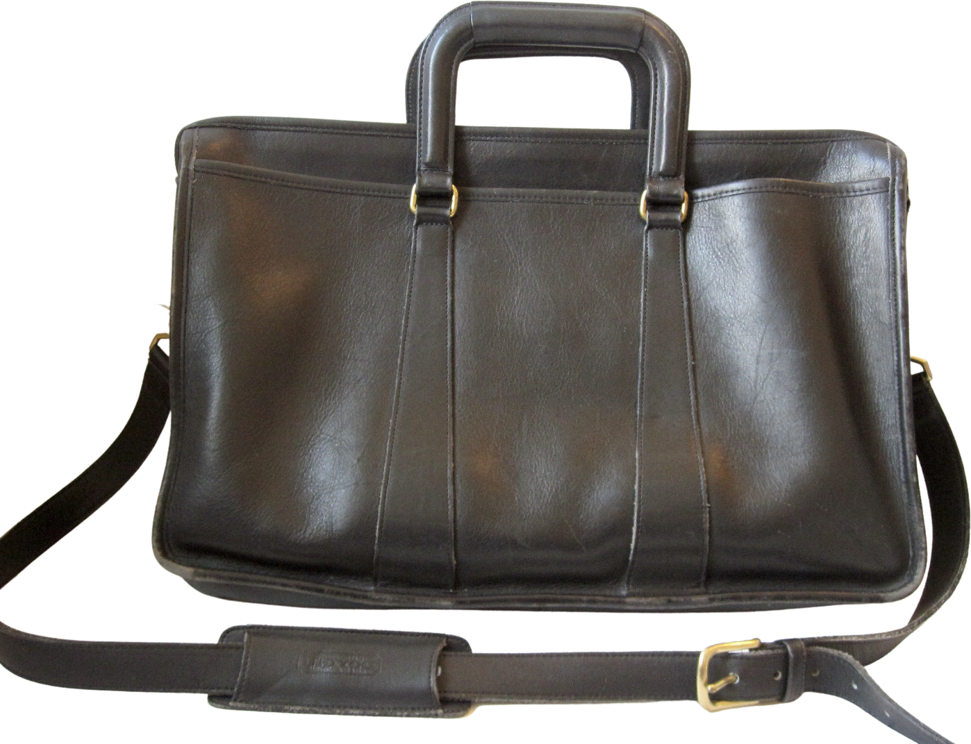 90s Coach Black Leather Embassy Briefcase Shoulder Bag By Coach