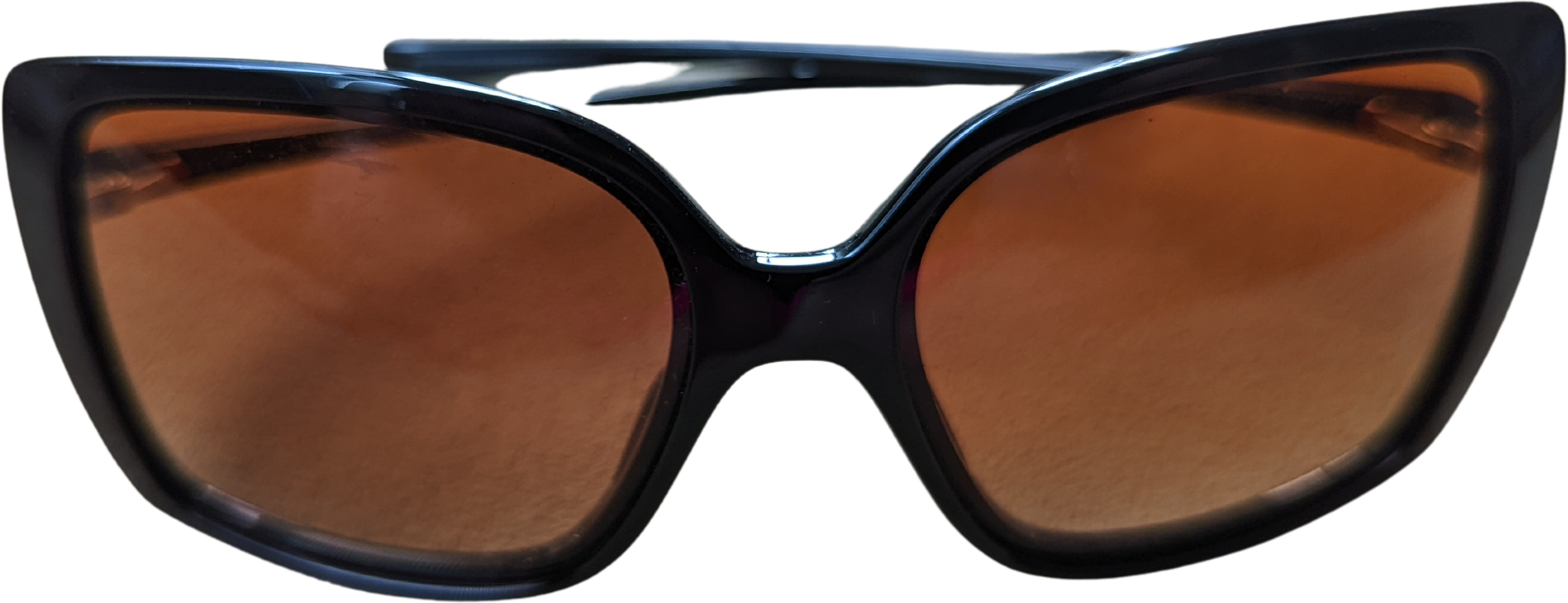 Vintage Transparent Square Sunglasses - Gray Orange