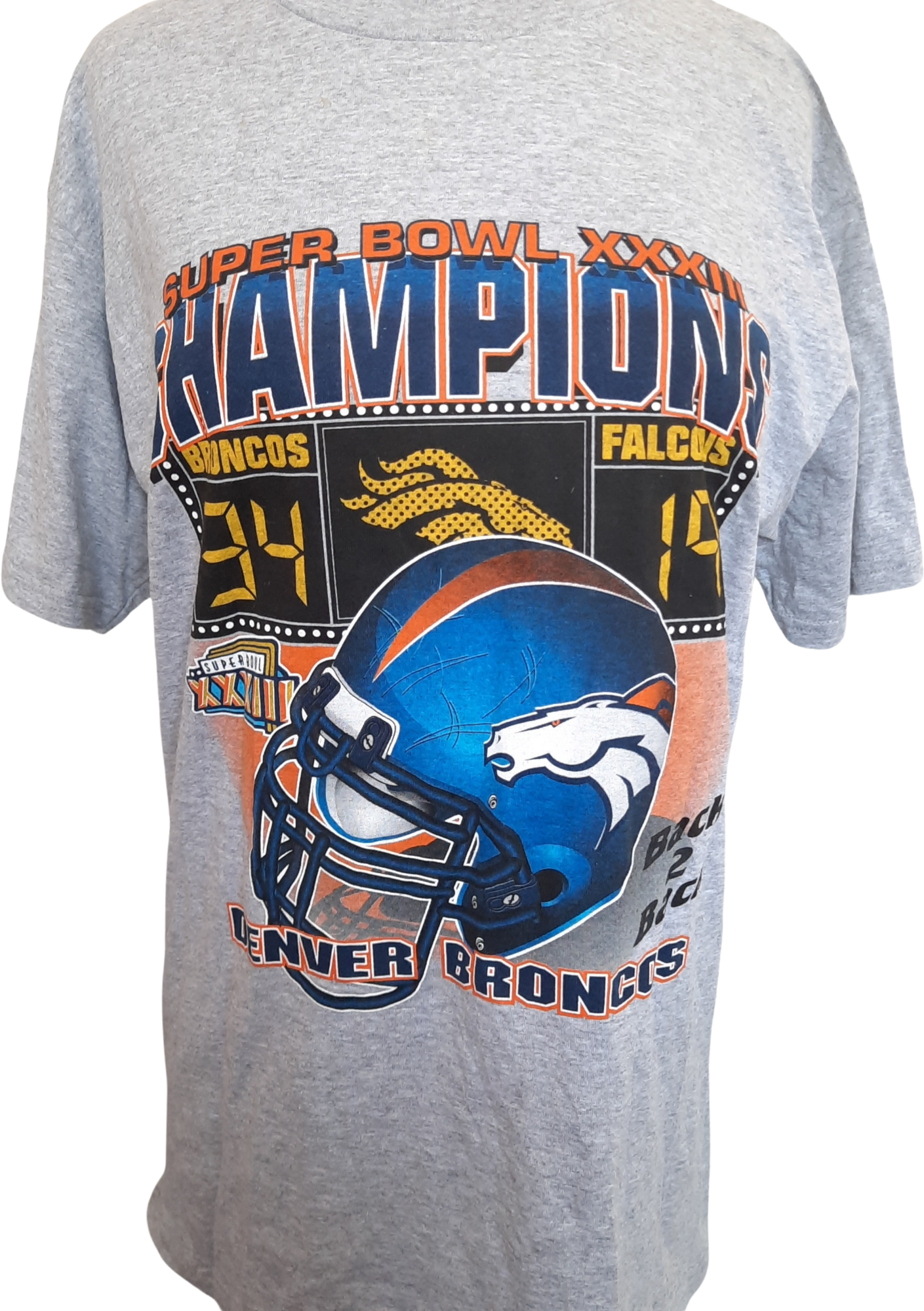 Vintage 90s Super Bowl Xxxiii T-shirt Denver Broncos By Tultex