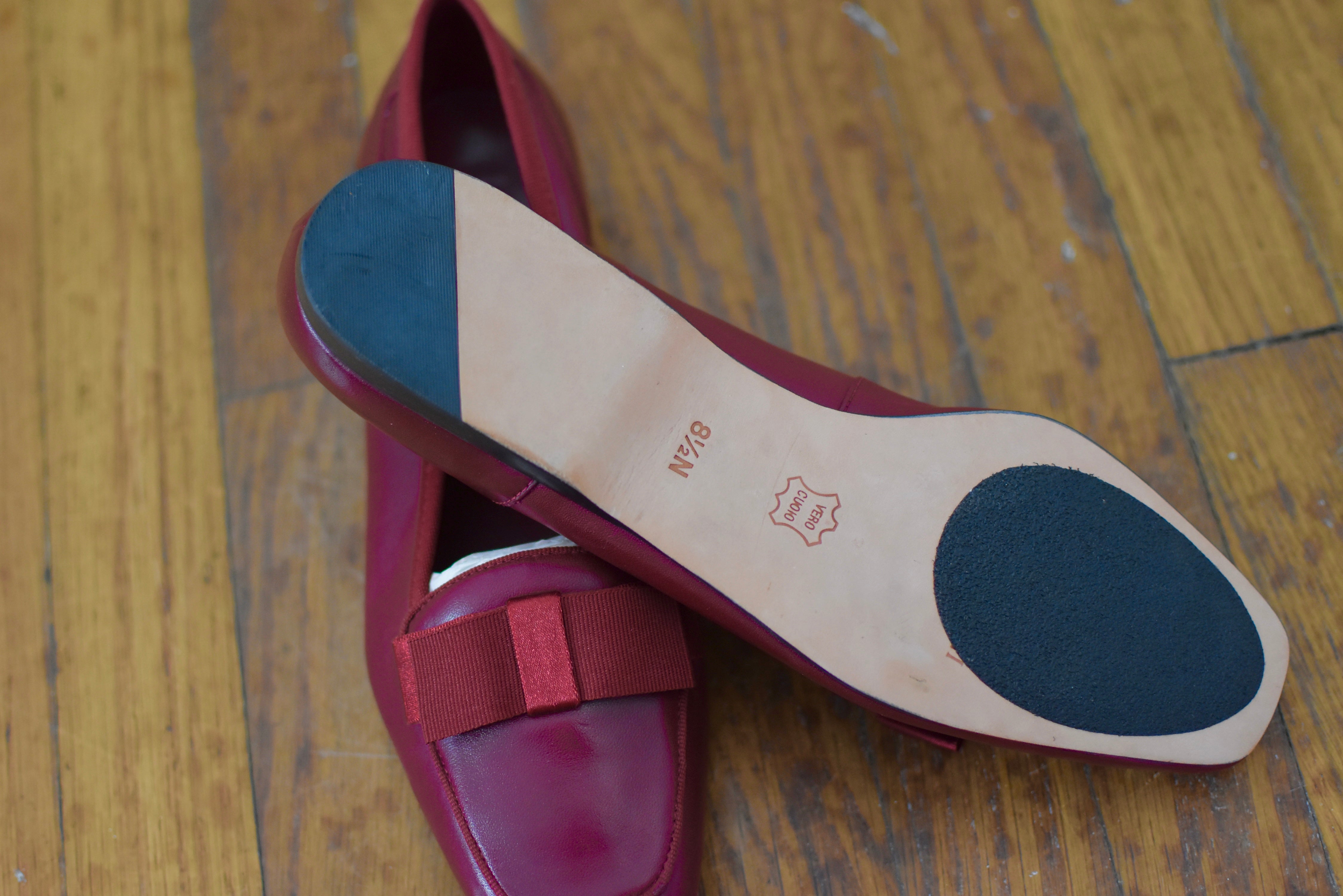 Vintage 80s/90s Sz 8 1/2 Red Bow Pump Leather by Enzo Angiolini Shop