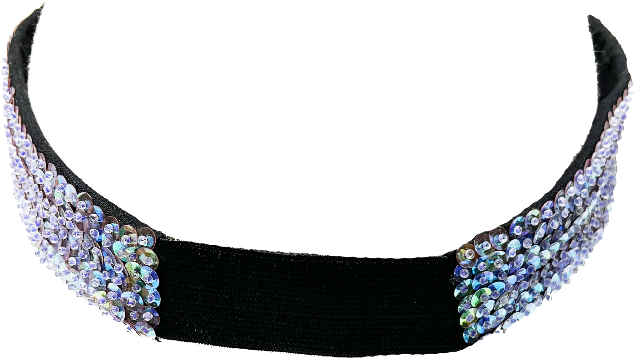 80s/90s Vintage Sassy Beaded Sequin Iridescent Visor Hat Shop THRILLING