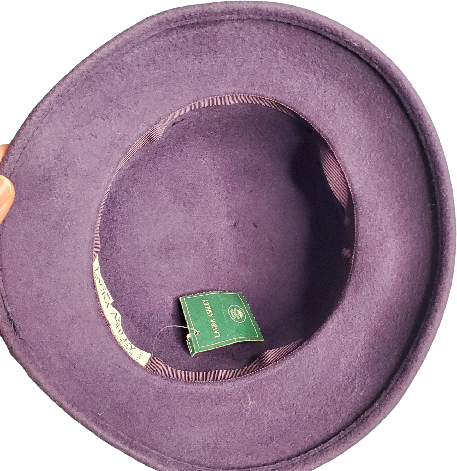 Laura Ashley 1980’s Vintage Cloche Hat Black Purple Velvet Great Britain Laura Ashley Hats for Women for sale | eBay UK main image 3