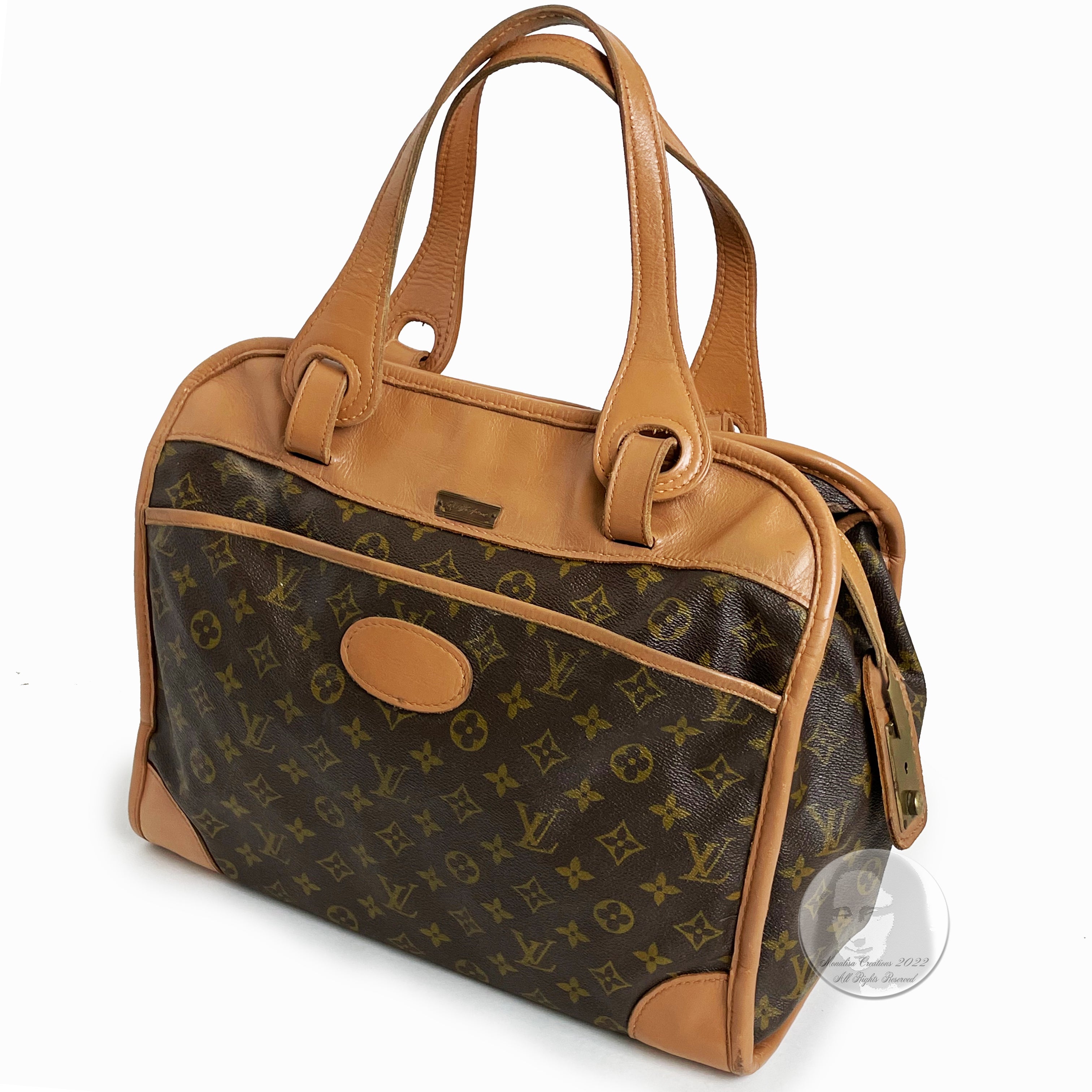 Louis Vuitton Monogram Train Case Vanity Travel Bag Saks French Co