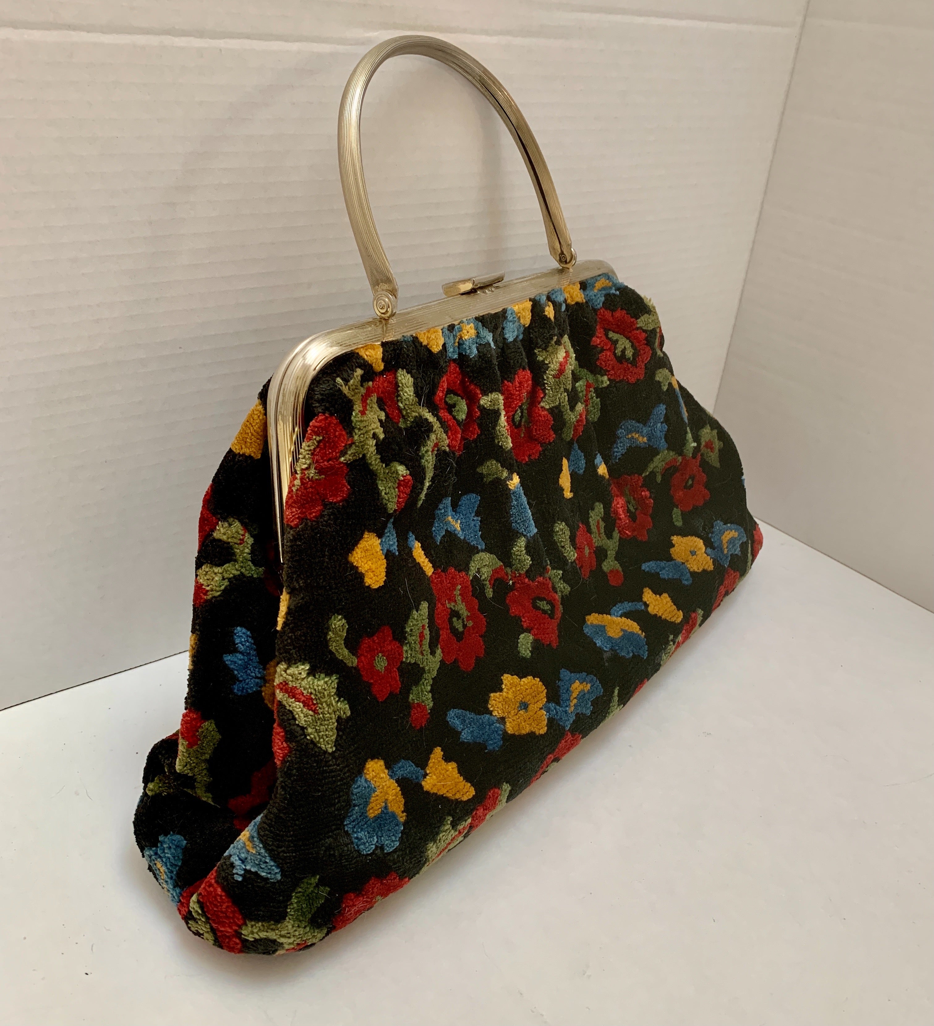 Velvet discount carpet bag