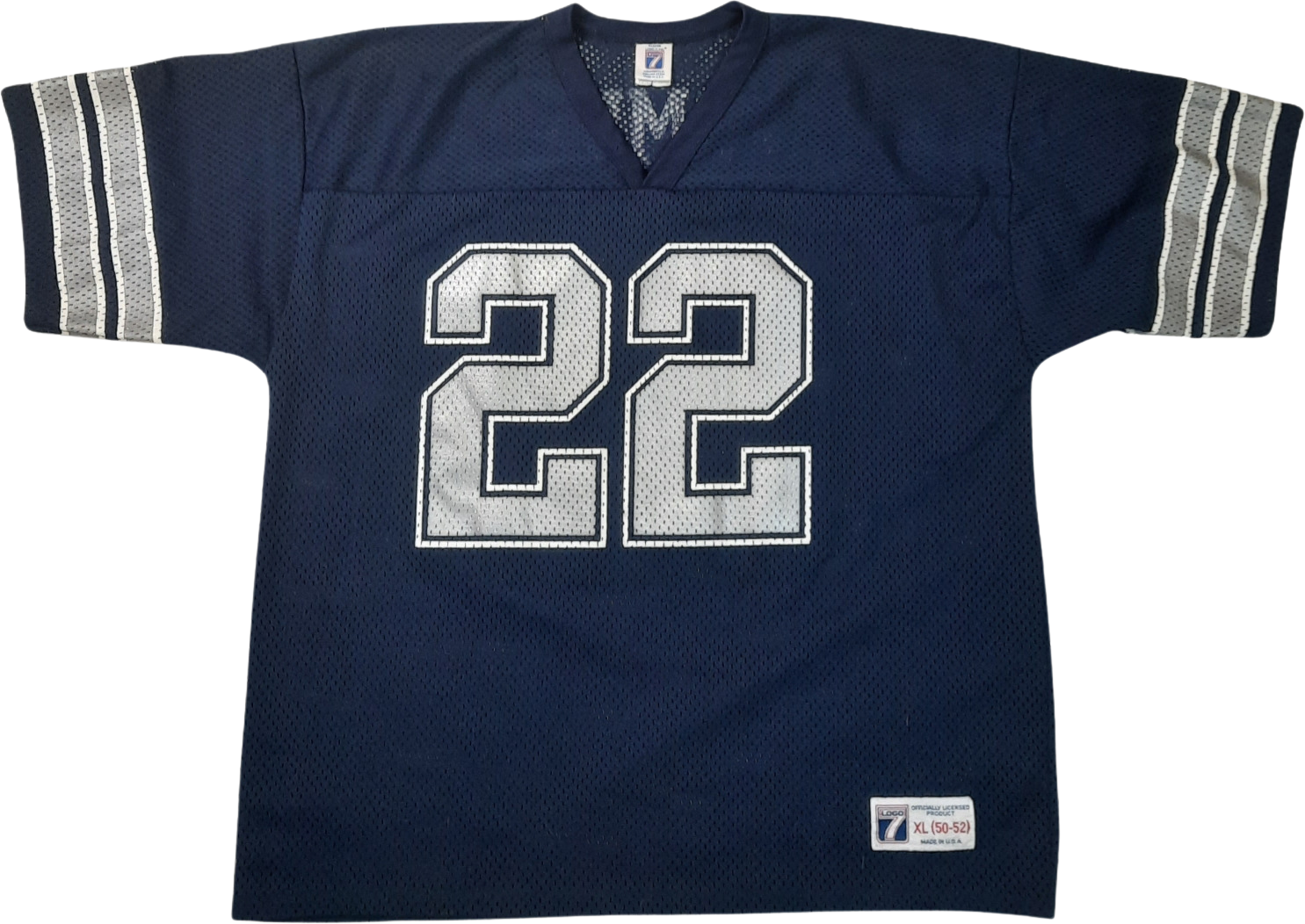 Vtg 90's Russell Athletic #22 Emmitt Smith Dallas Cowboys Cotton Jersey  Shirt XL