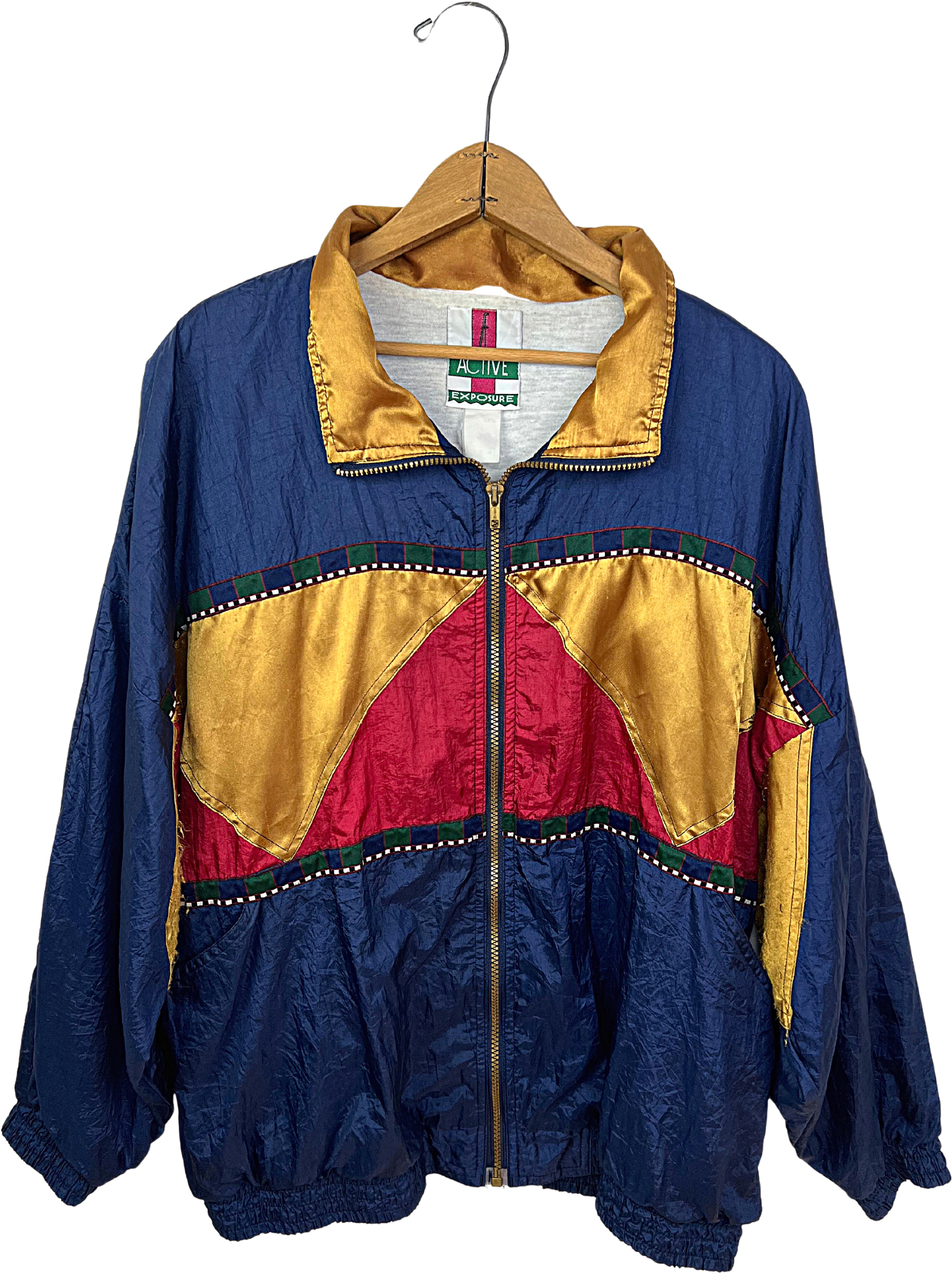 Vintage 80s/90s Geometric Windbreaker Jacket by Active Exposure