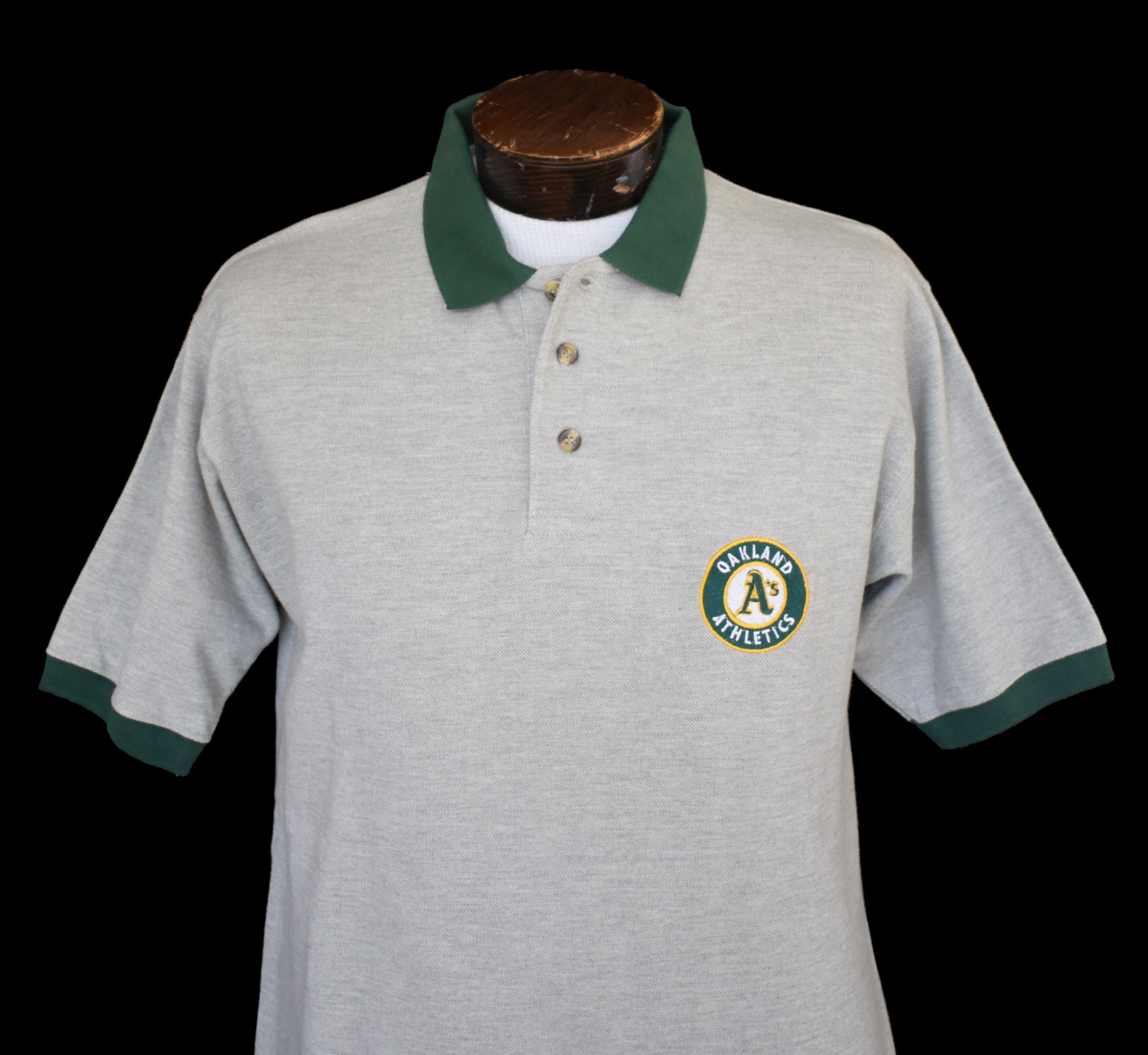 Vintage 90s Oakland A's Polo Shirt By Knights Athletic