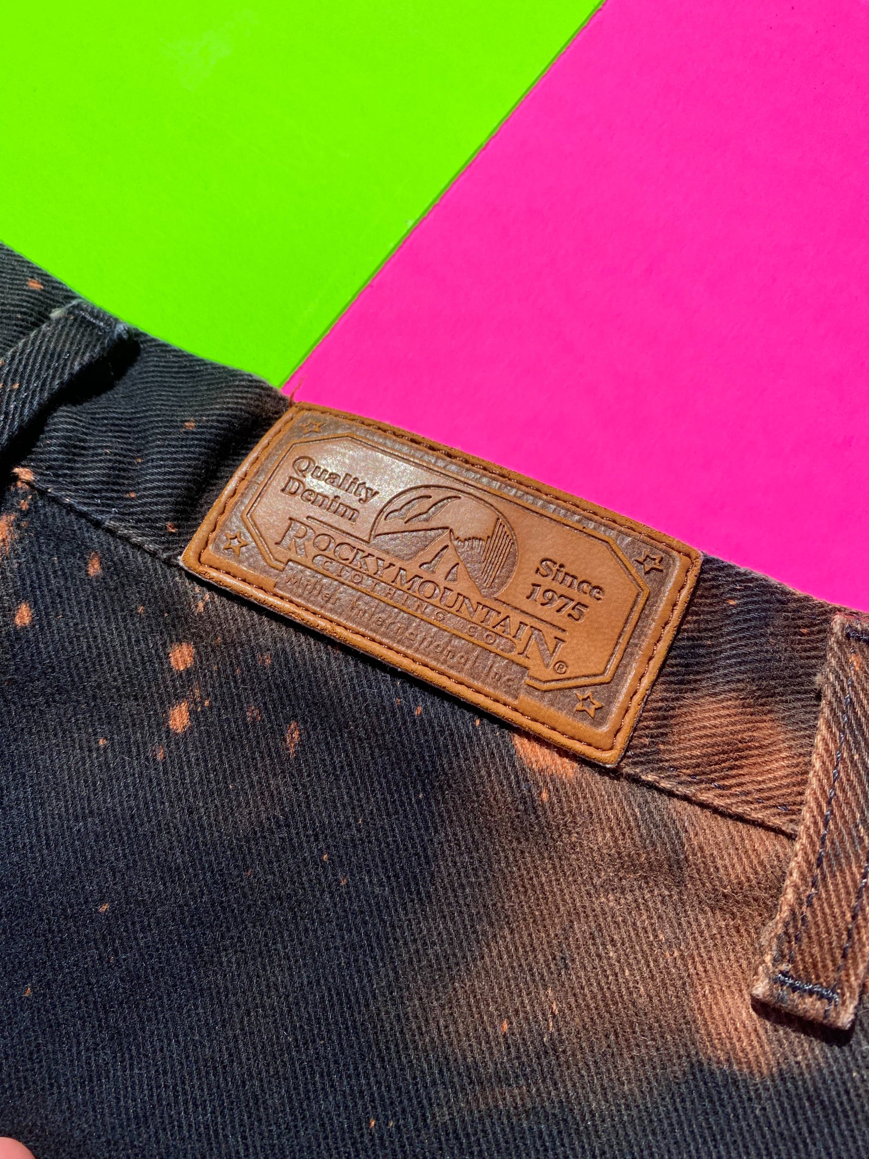 Vintage 90's Black High Rise Bleached Cutoff Shorts by Rocky Mountain