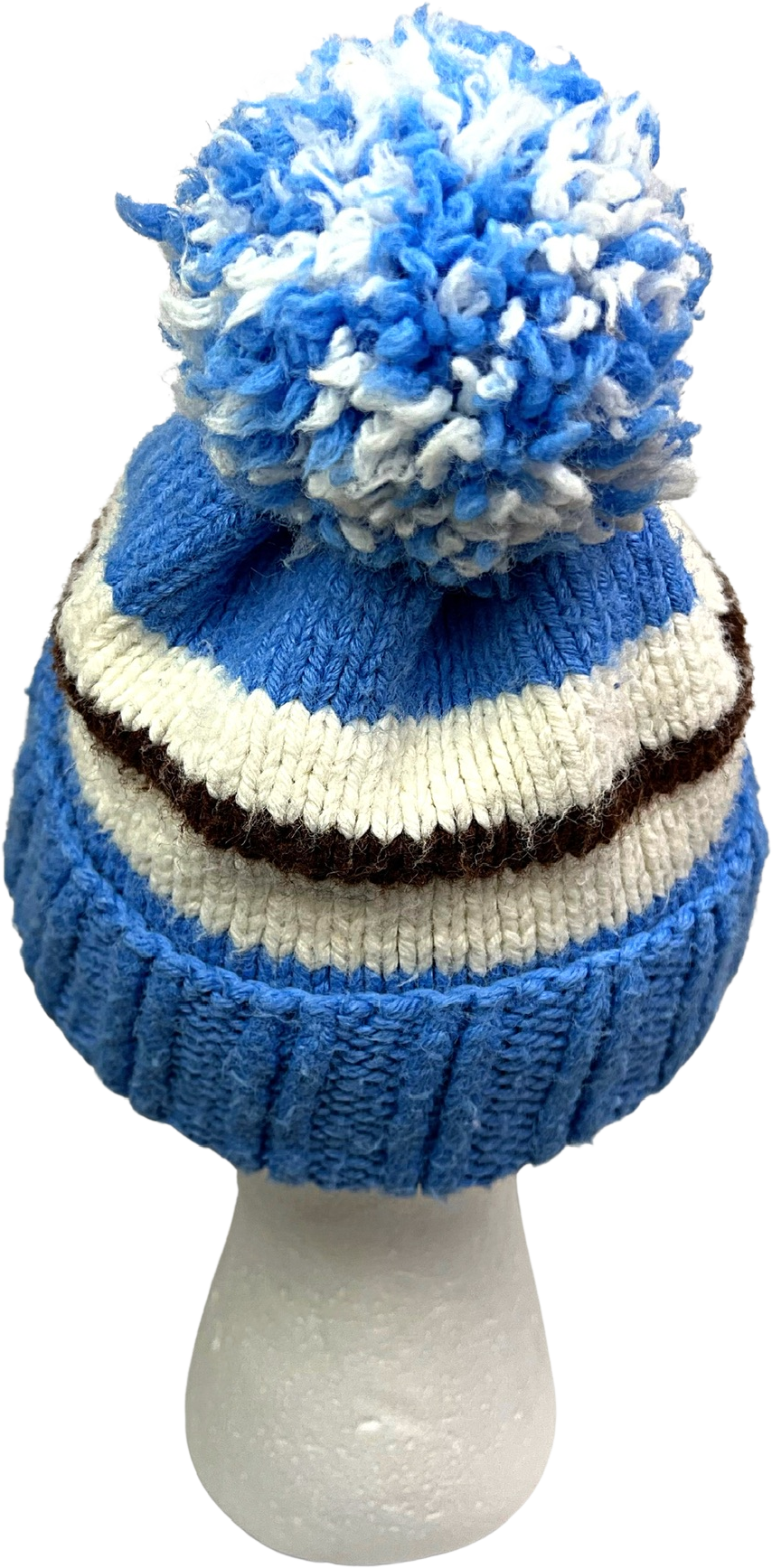 Vintage 70s 80s Dallas Cowboys Beanie Pom Pom Retro Blue And Gray