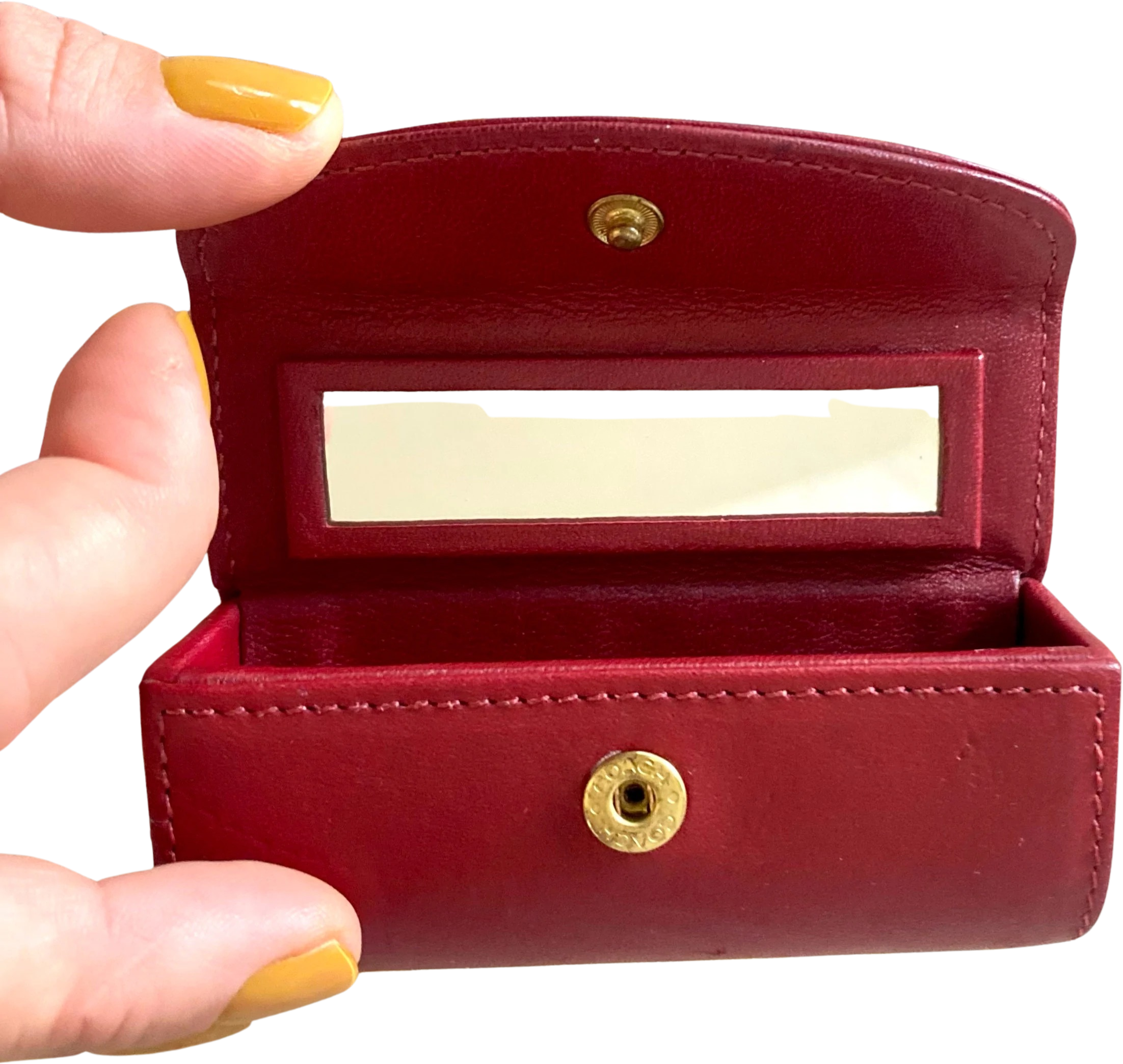 Leather Lipstick Keeper: Red