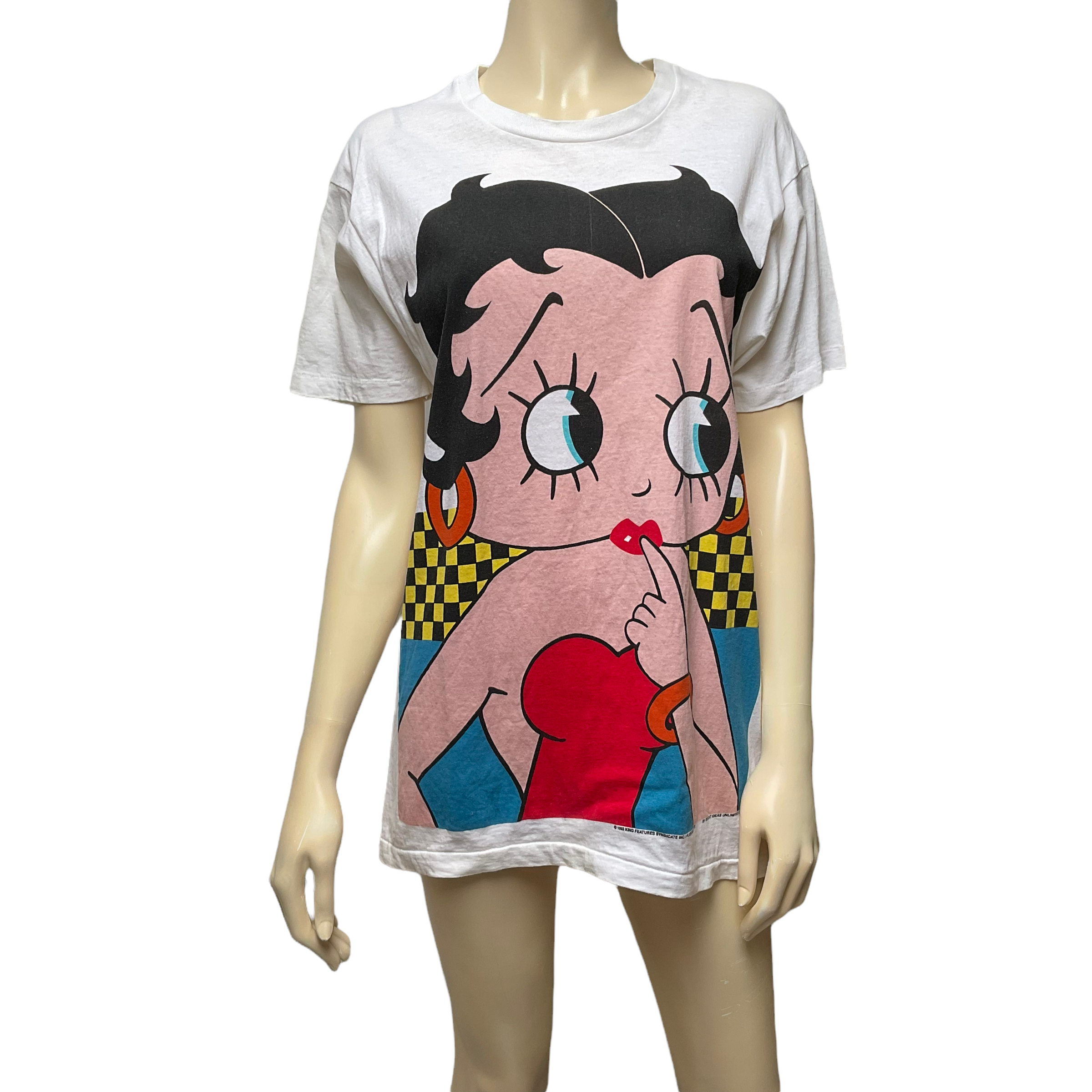 80s Vintage Thrift Betty Boop Evrywear Of California Single Stitch Women's  Tee, White