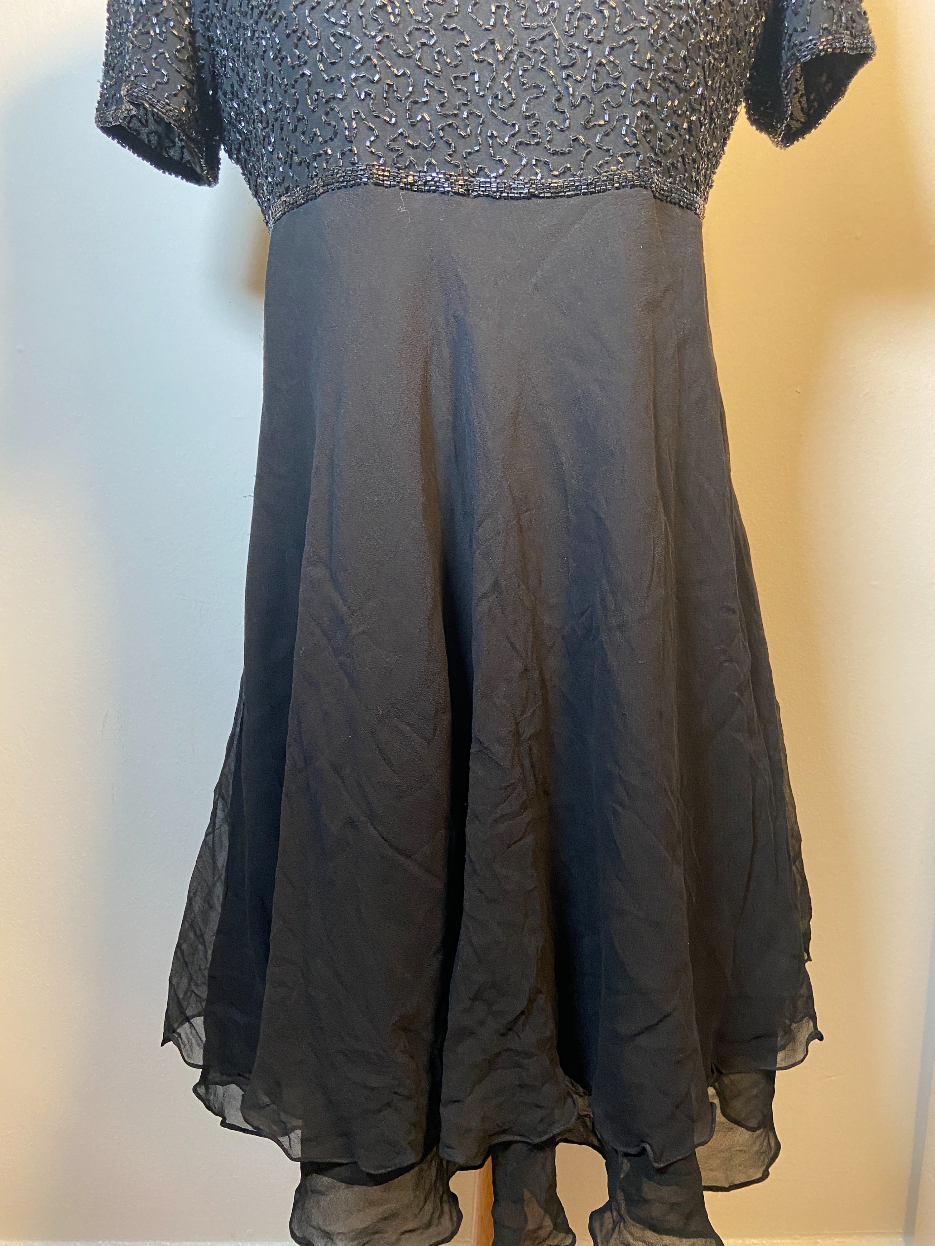 Vintage Laurence Kazar New York Silk Cocktail Party Dress by Laurence
