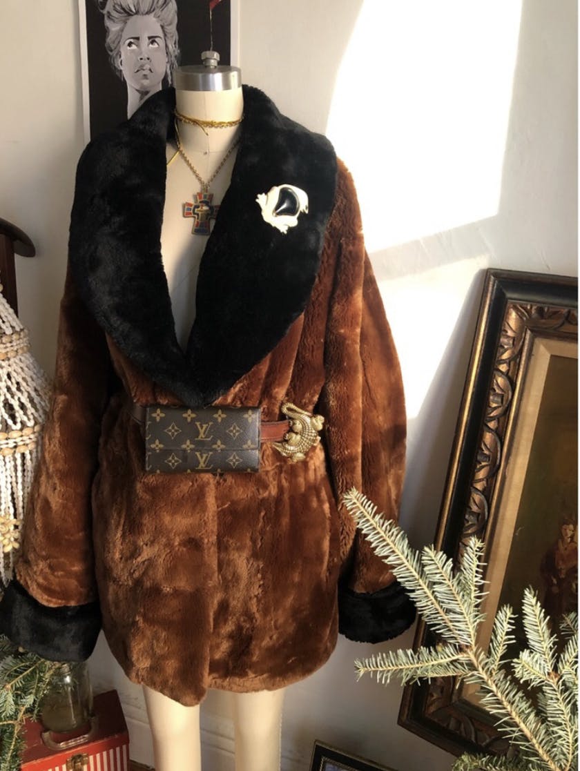 Waist Cinched Colorblock Jacket