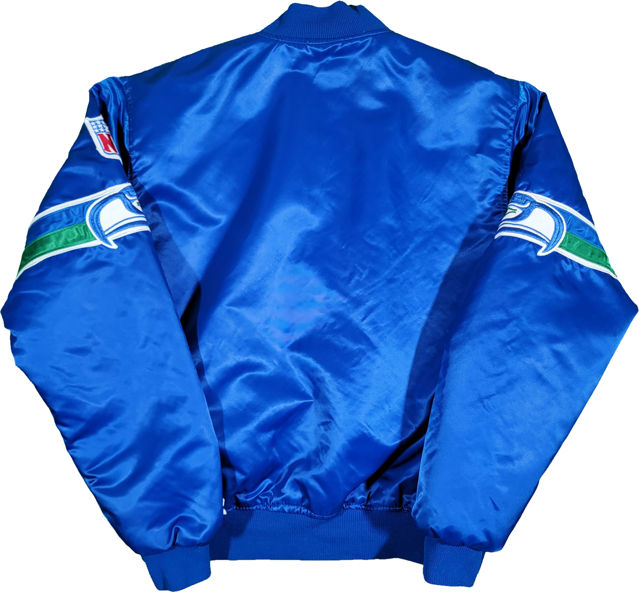 Vintage 80s/90s Seattle Seahawks Starter Satin Bomber Jacket By