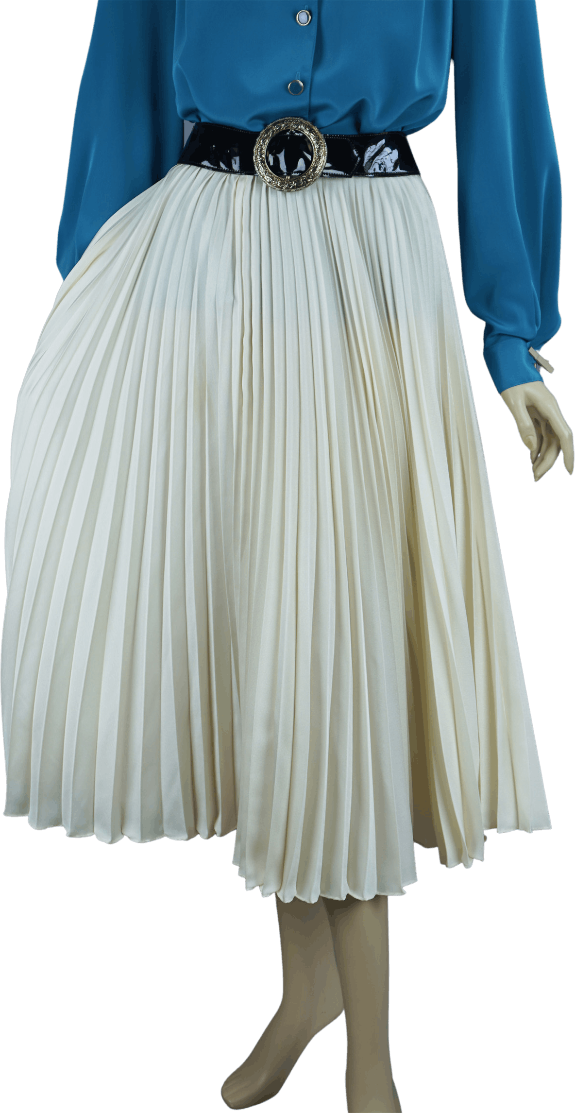 White pleated skirt sales 1970s