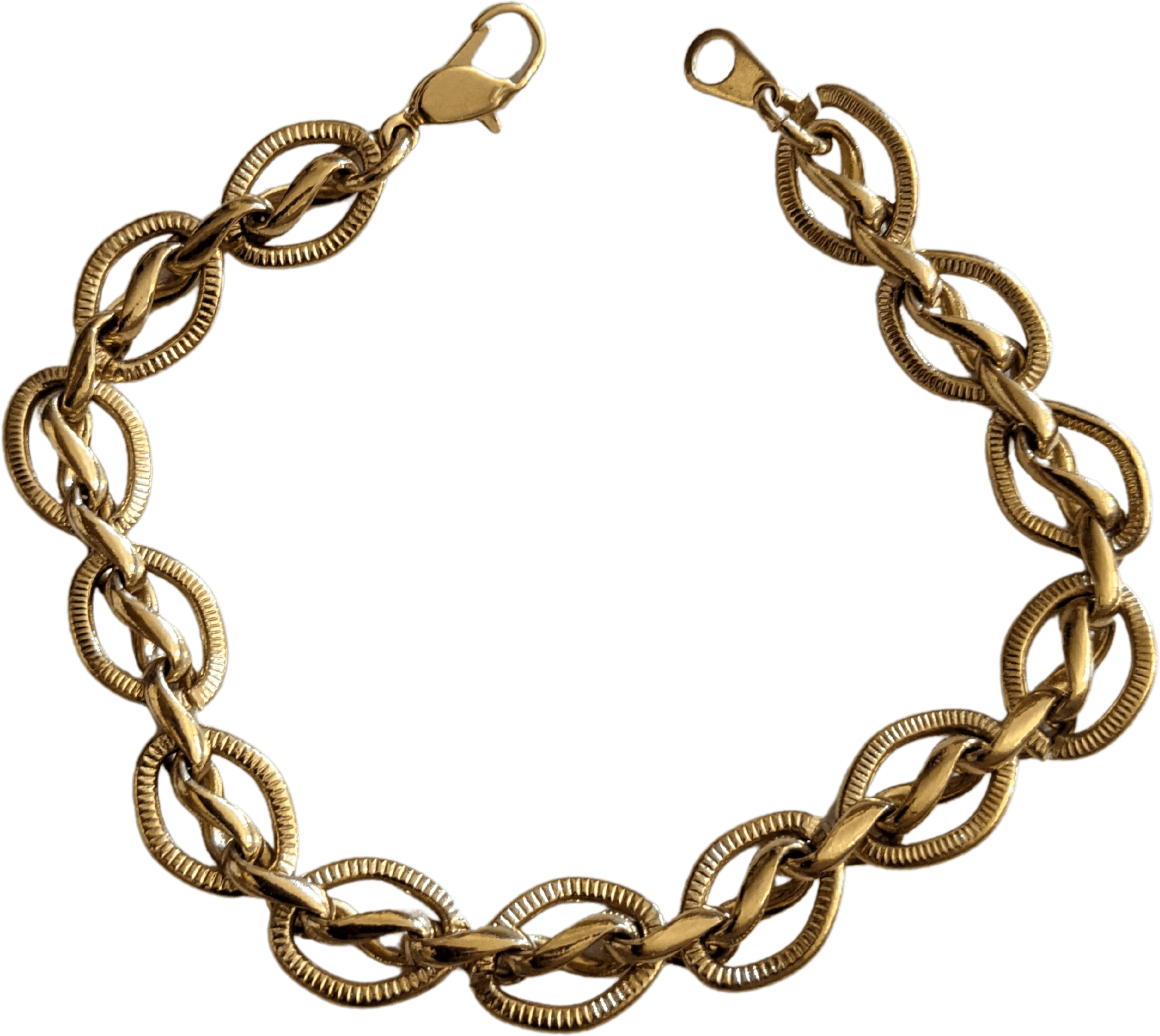 Vintage 90’s Gold Link Bracelet Shop THRILLING