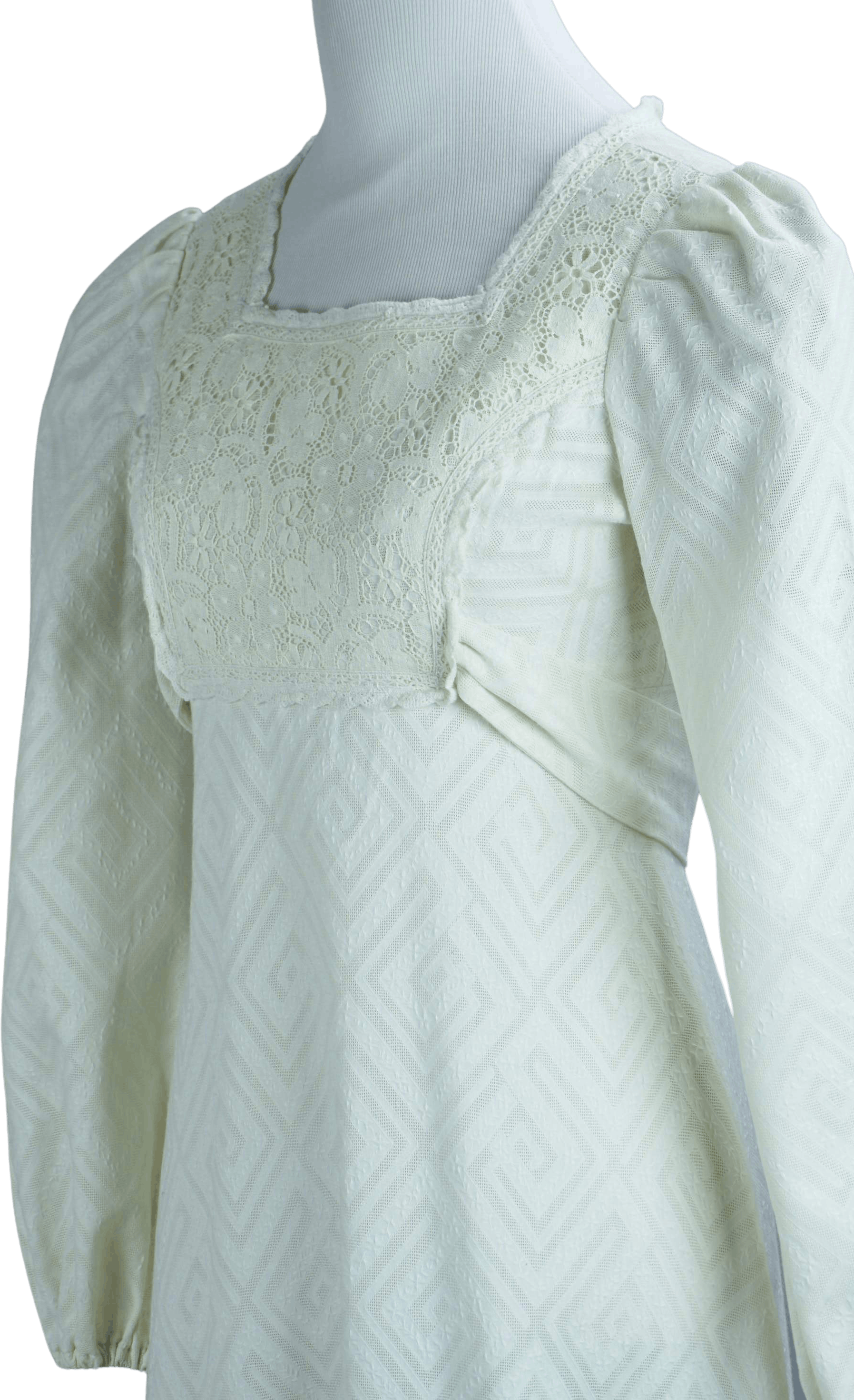 Vintage Gunne Sax Prairie Dress, 60's Ivory Victorian Style Maxi Dress ...