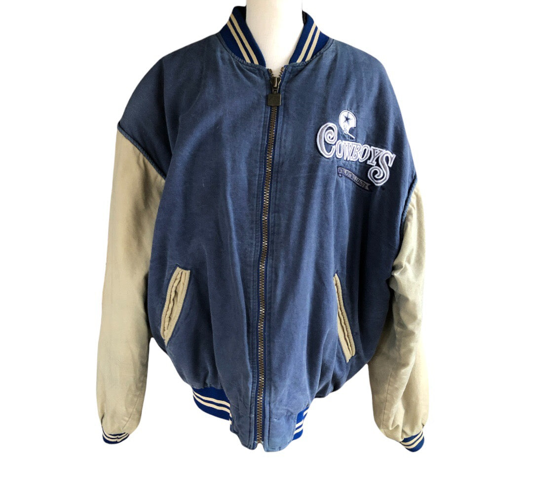 DALLAS COWBOYS MIRAGE VINTAGE VARSITY JACKET SZ: L – Stay Alive vintage  store