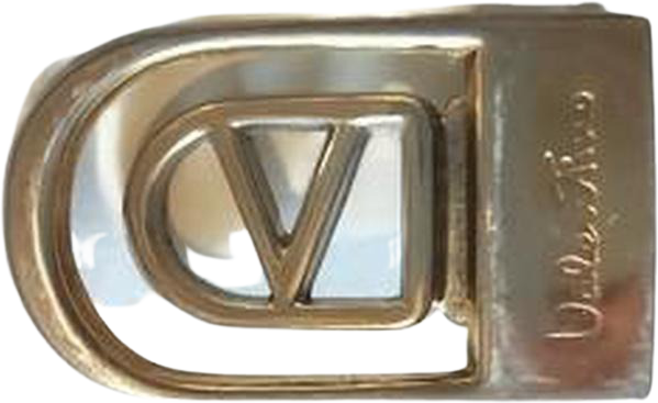 Vintage Silver and Gold Belt Buckle by Valentino | Shop 