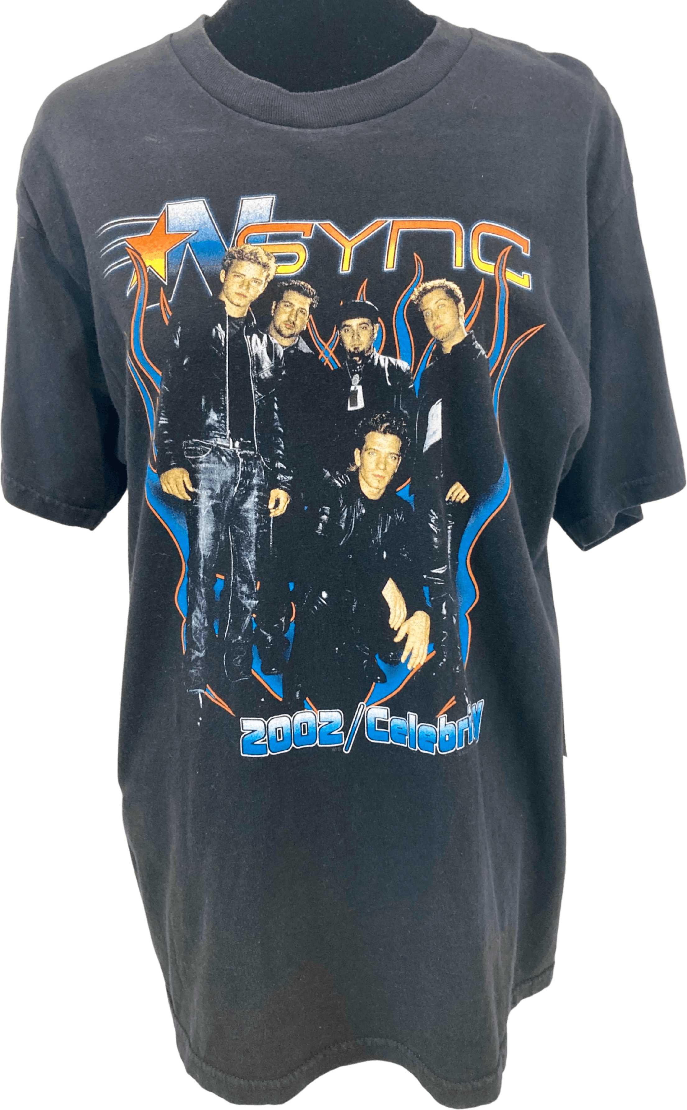 Vintage 00's Black NSYNC Celebrity Tour Graphic T-Shirt by Hanes