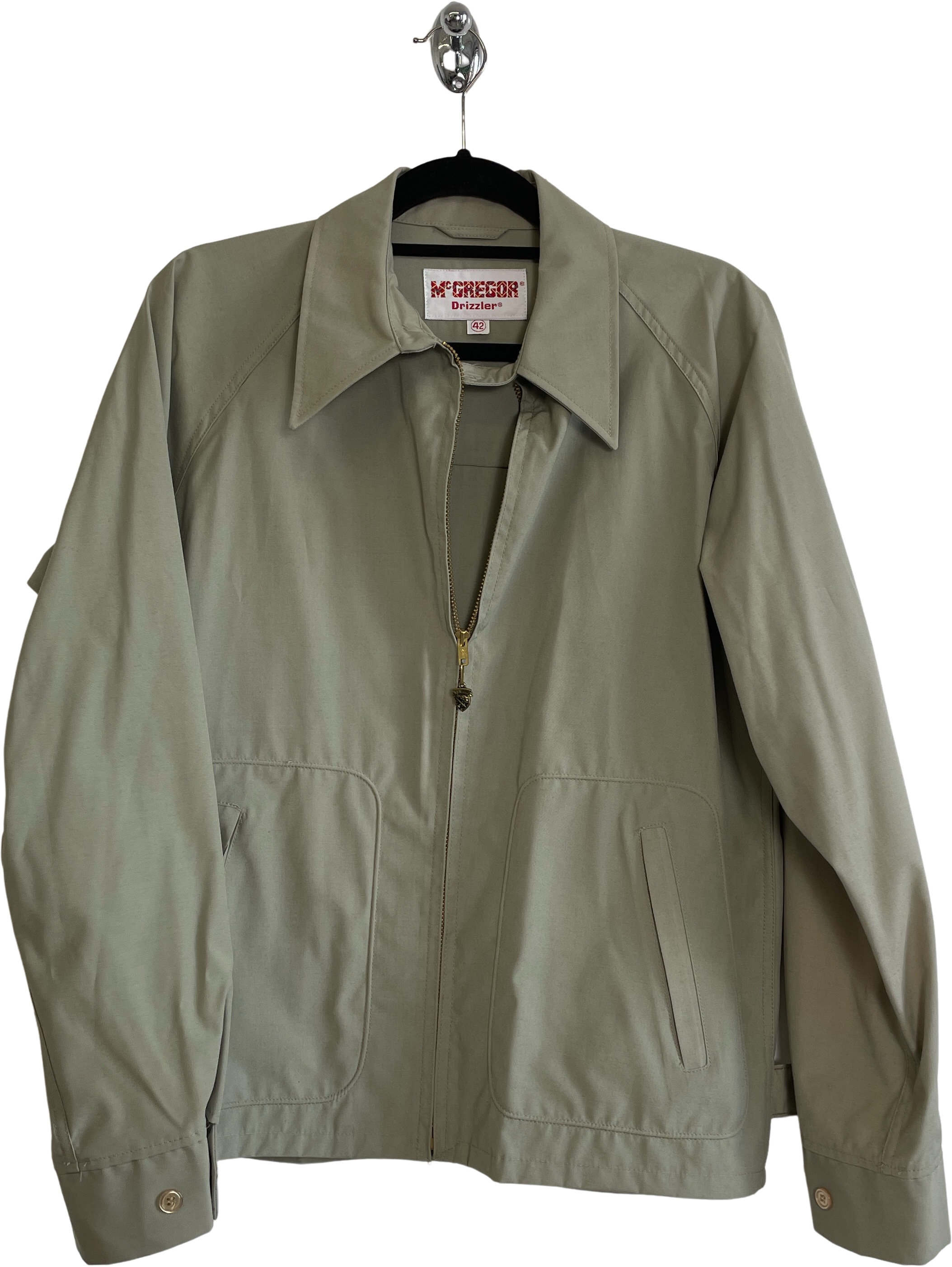 70s Drizzler Golf Men's Jacket Crest Zipper by Mcgregor