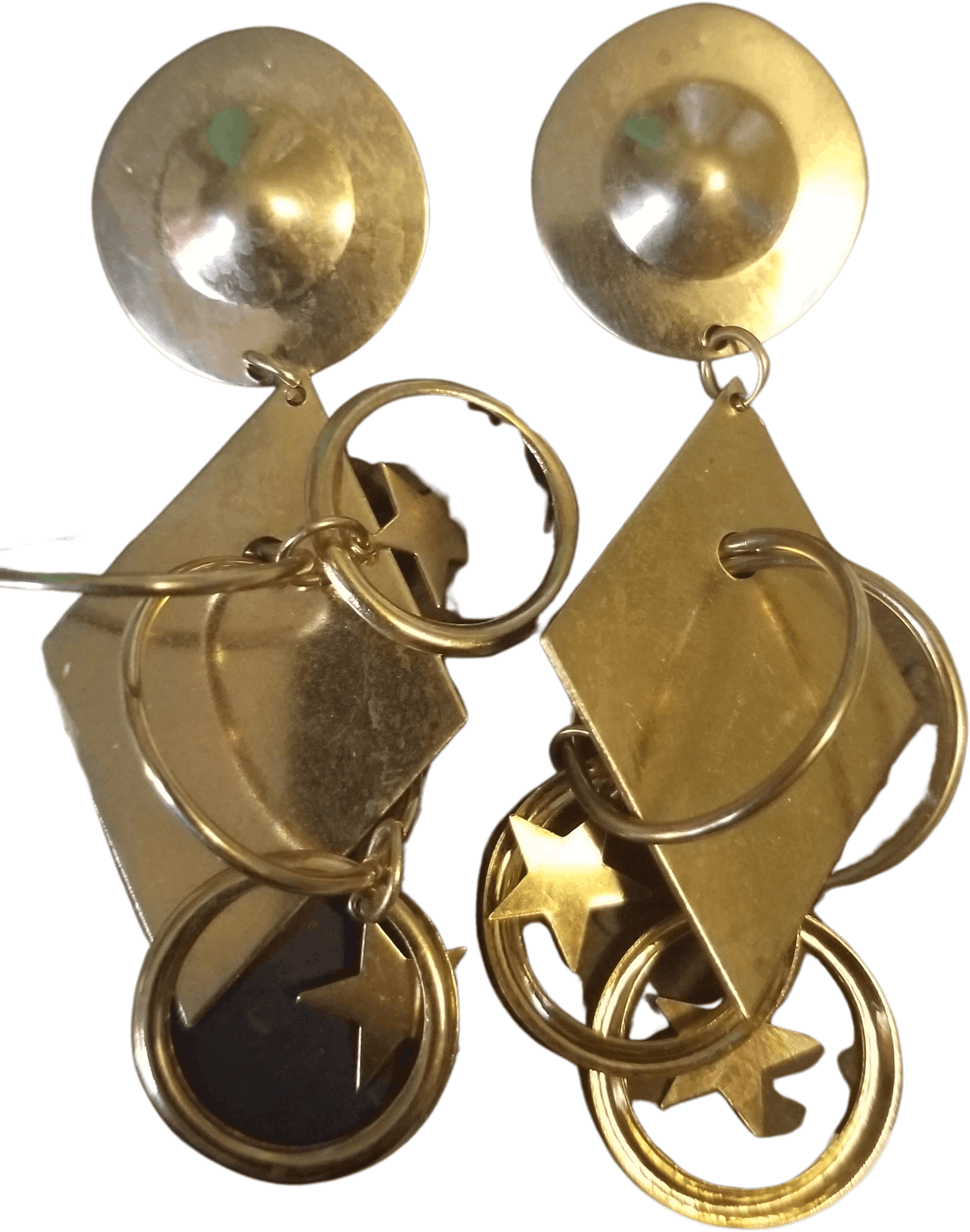 30pcslot-S101 Geometric Triangle Earclips Birhtday Gift Simple Vintage Star Earrings