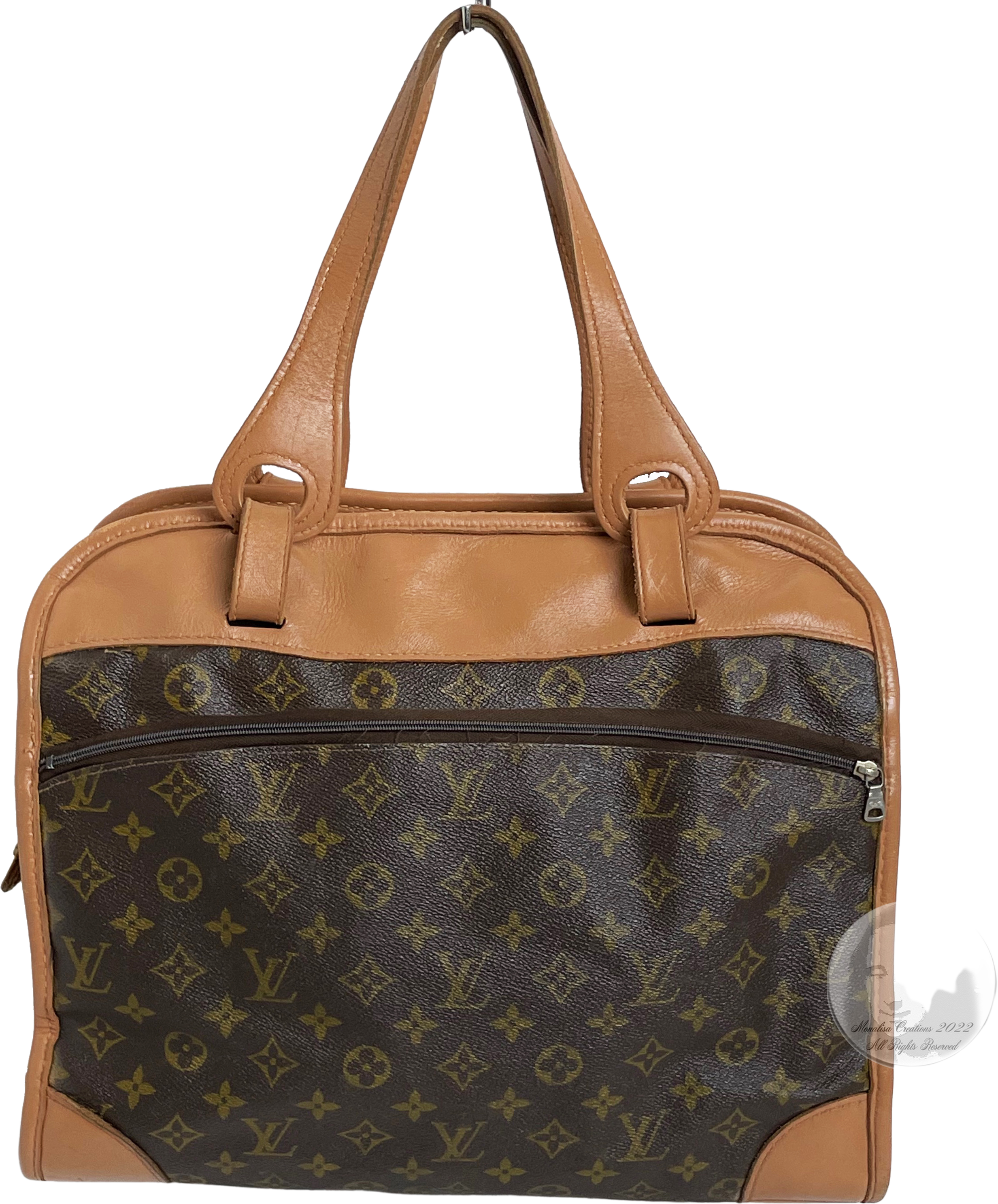Vintage Louis Vuitton Monogram Tote with Thermos & Cup Picnic Travel  Barware 70s