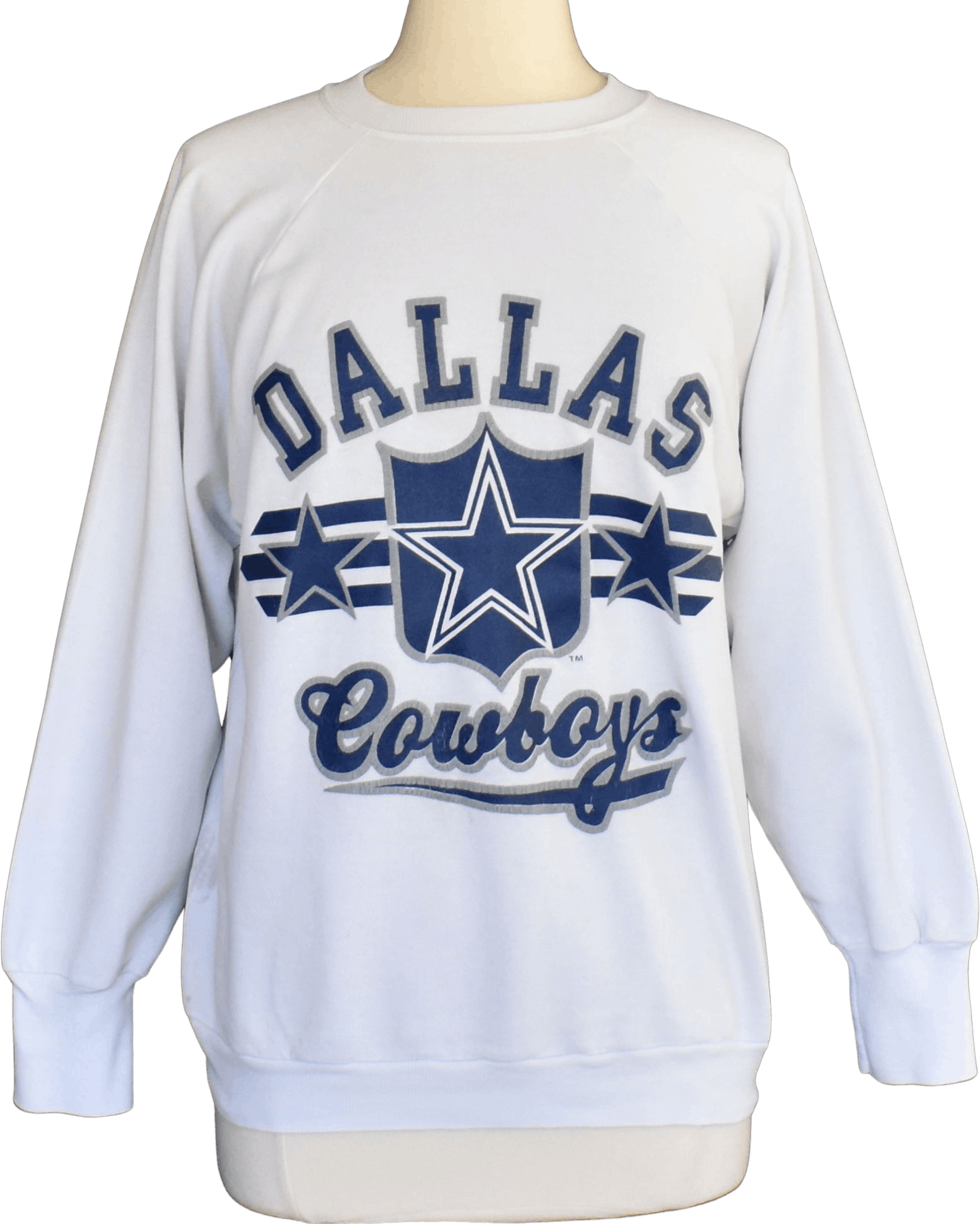 Vintage 00s Cotton Mix Blue Dallas Cowboys Sweatshirt - X-Large