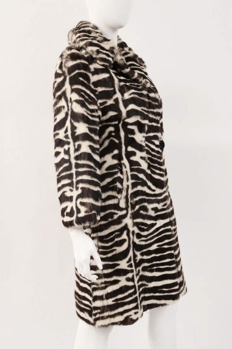1960s Aquascutum Hooded Zebra Print Hooded Coat
