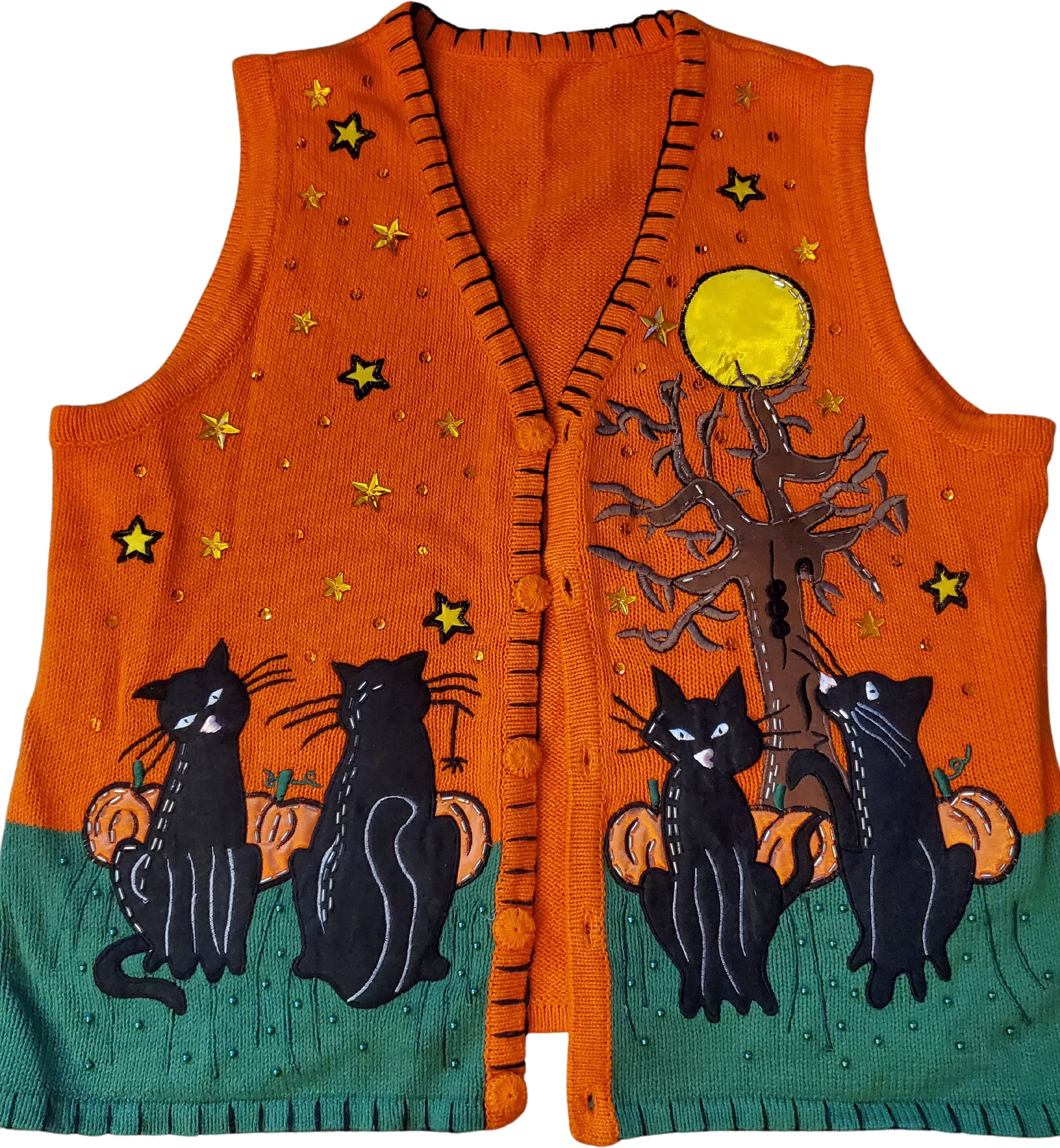 Halloween sweater shop vest