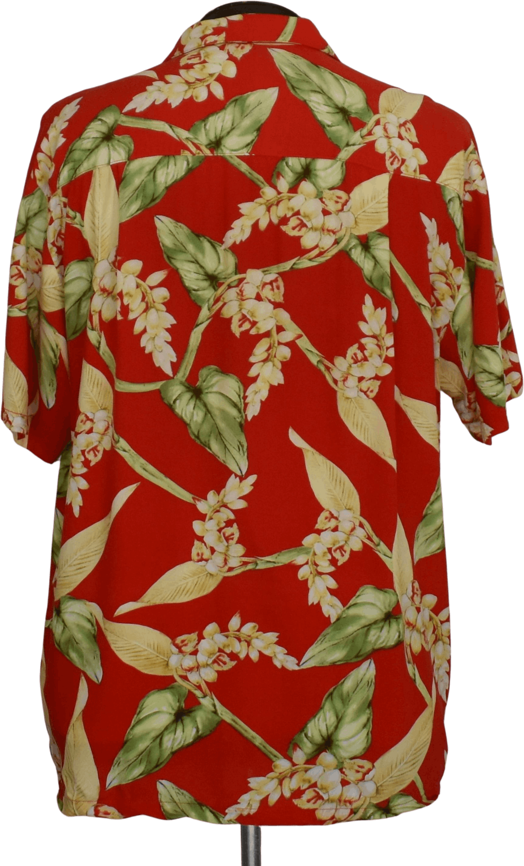 Fraser Red Dress Tartan Vintage Leaves Hawaiian Shirt
