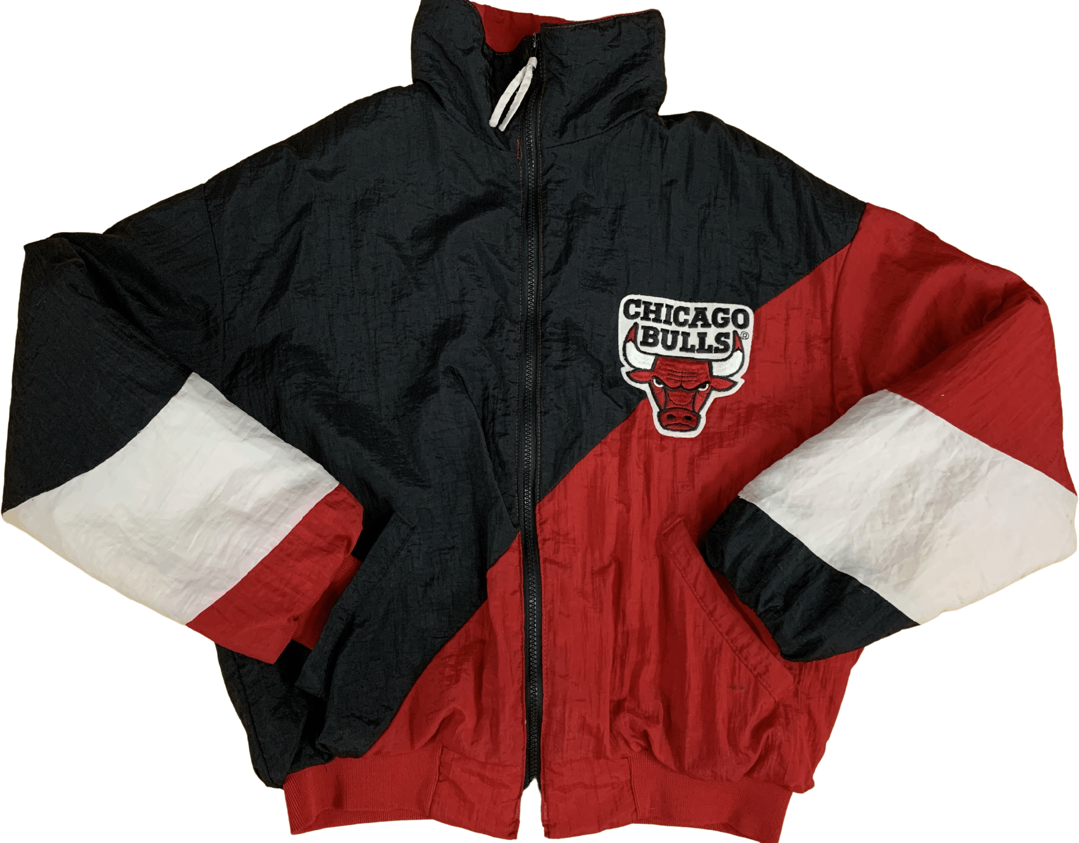 Vintage Starter - Chicago Bulls Embroidered Windbreaker 1990s Large