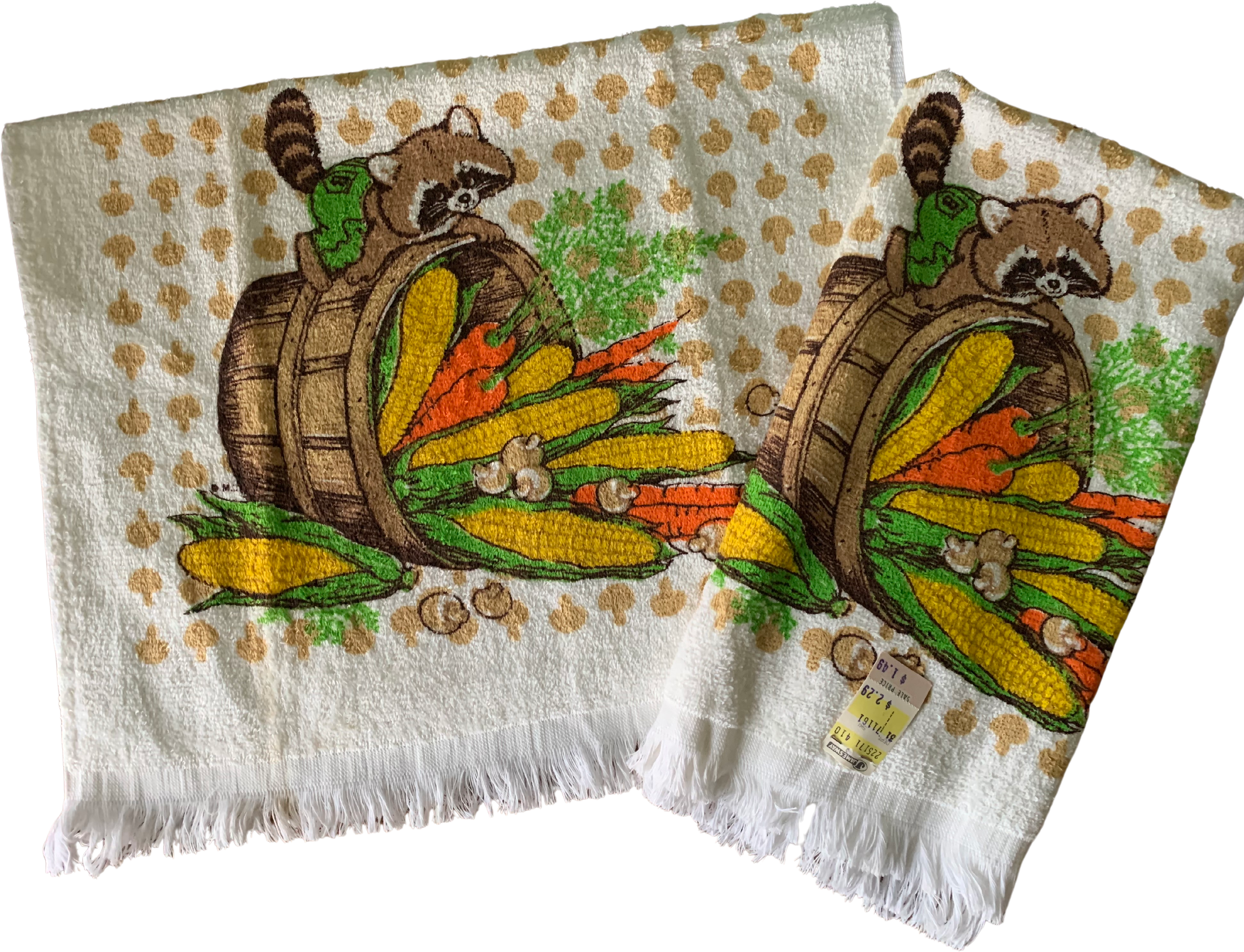 Vintage Mushroom Towels Mushroom Dish Towels Mushroom Hand