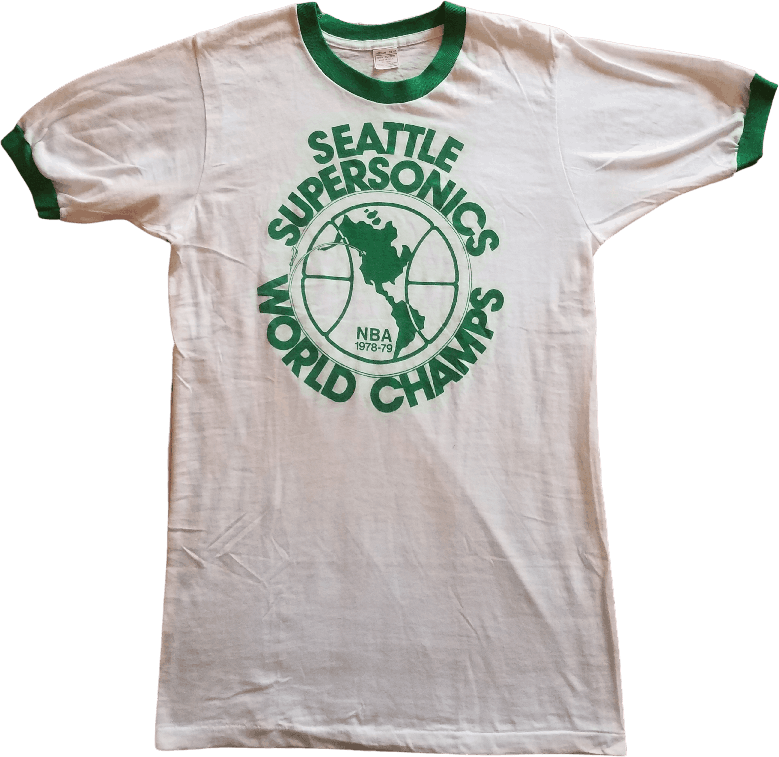 Vintage Seattle Supersonics 1979 World Champs T Shirt / Medium 