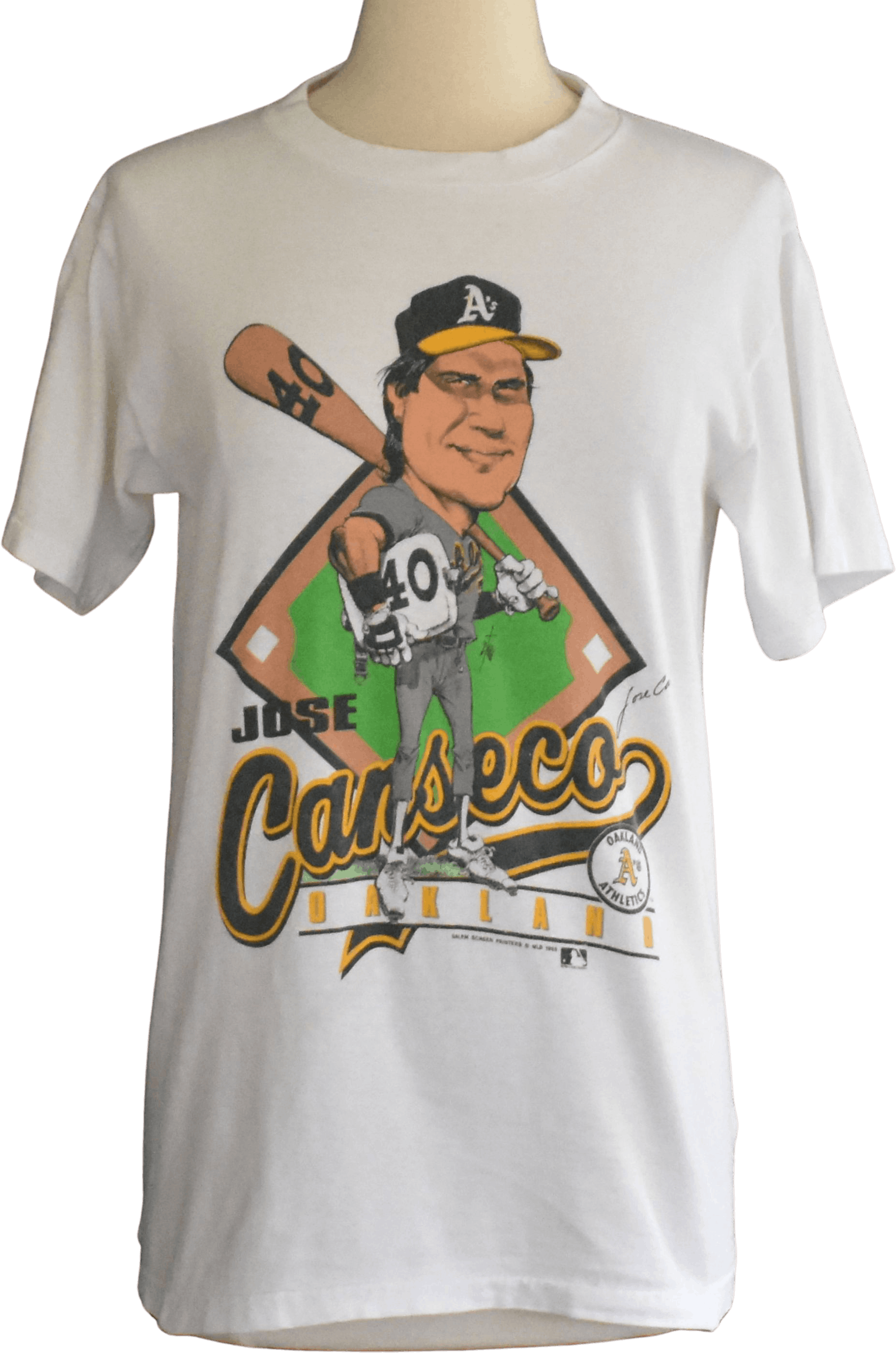 Vintage Oakland Athletics Jose Canseco Salem Sportswear Baseball