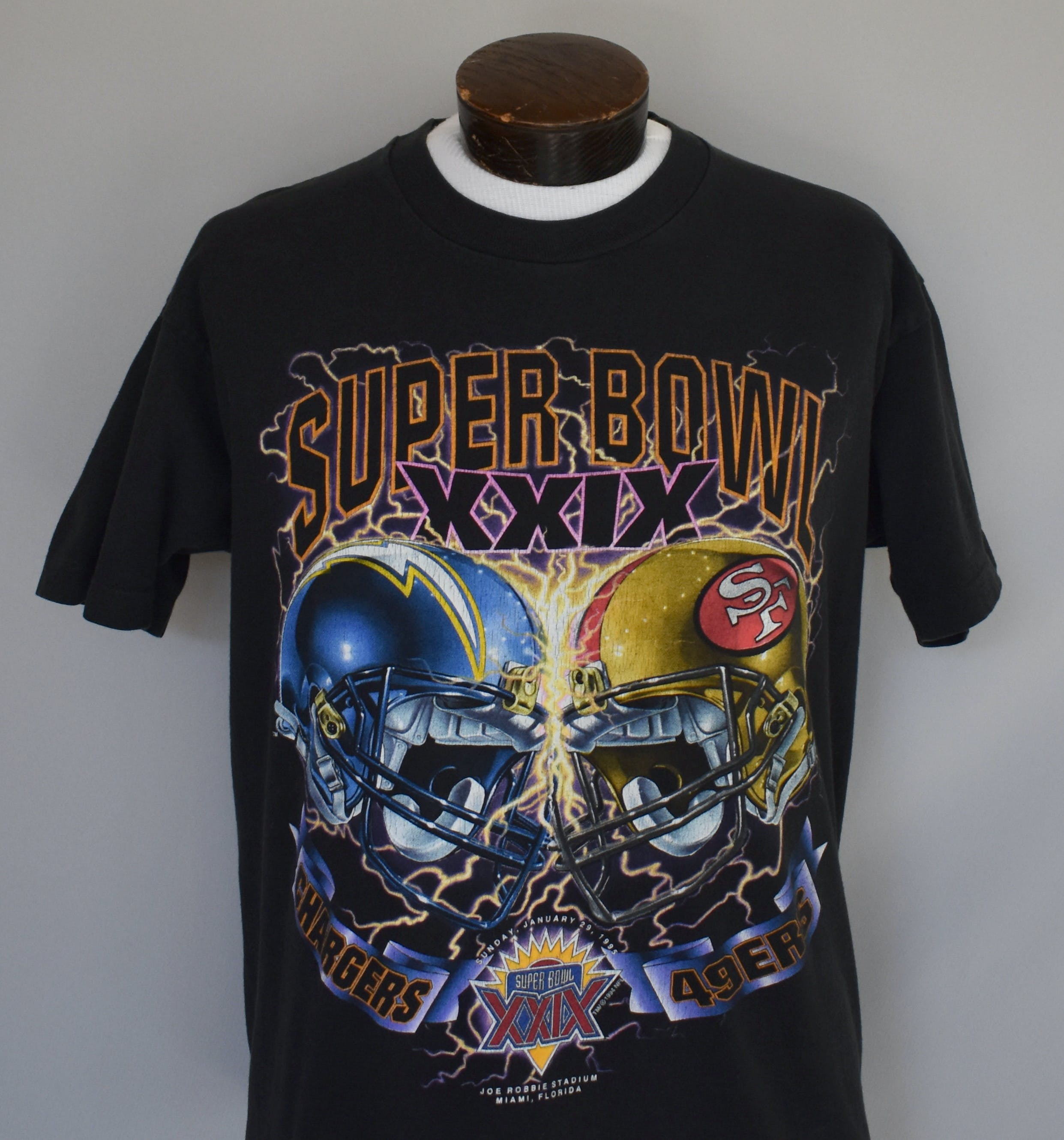 Vintage Super Bowl XXIX T-shirt NFL Football Chargers 49ers 1995 – For All  To Envy