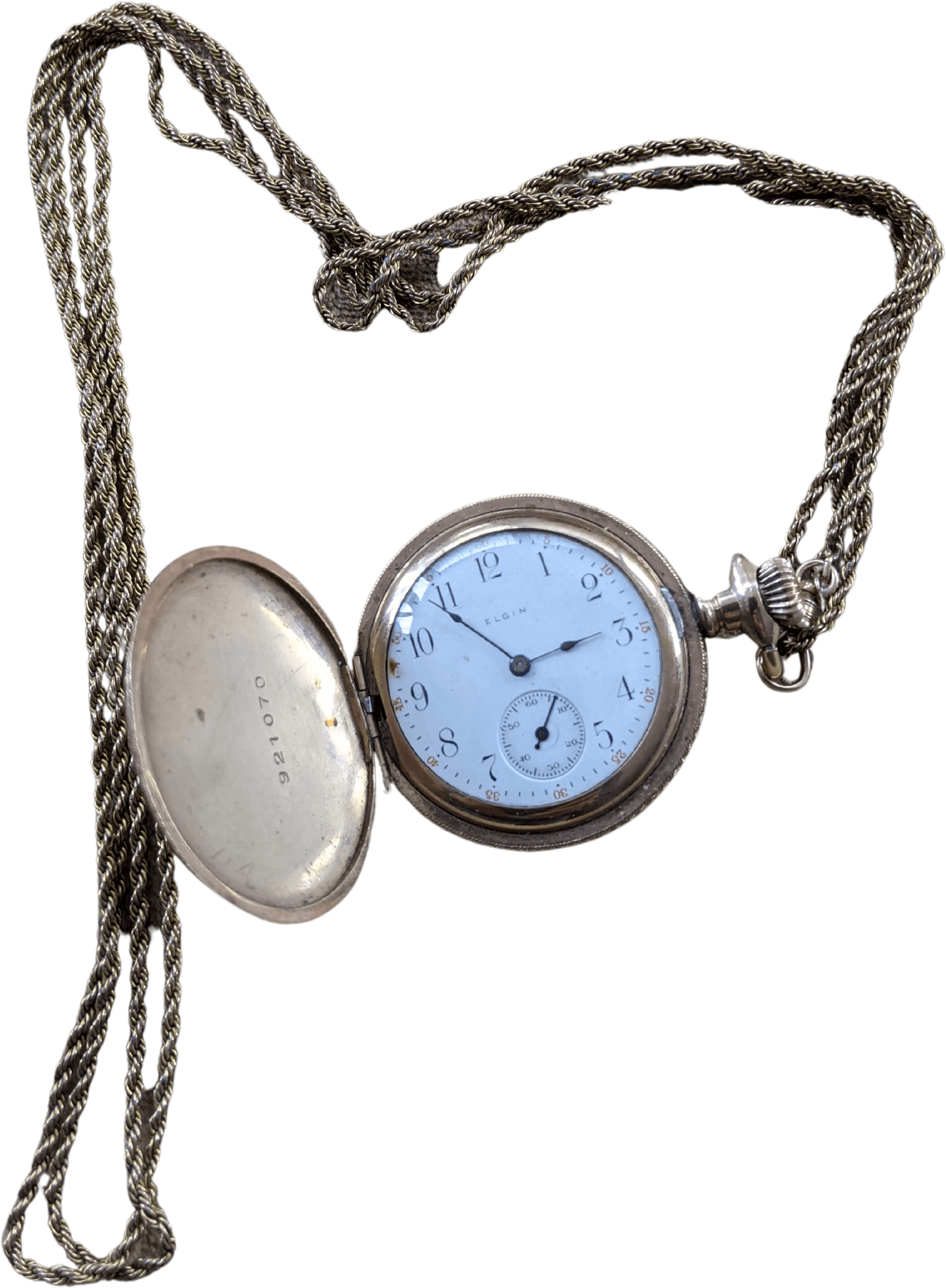 Vintage Antique Style Pocket Watch Necklace by Elgin Shop THRILLING