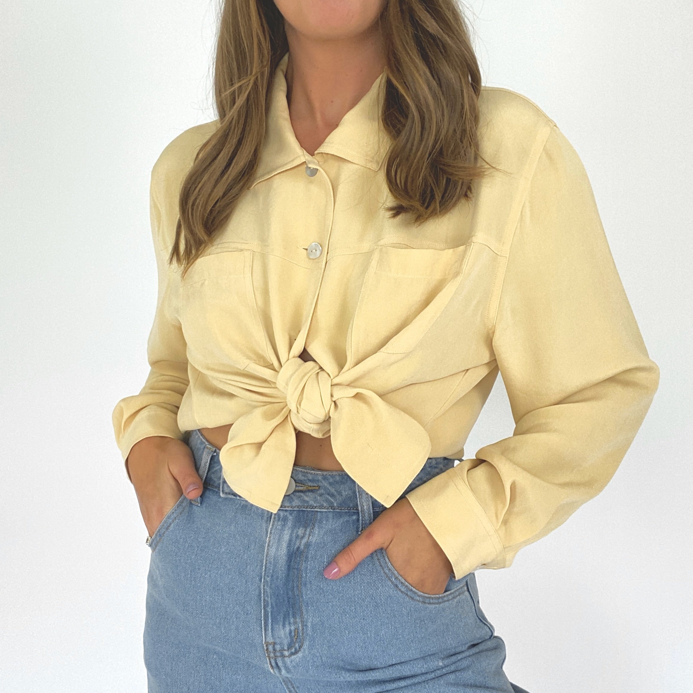 Vintage Silky Made in Jamaica Floral Button Down Blouse main image 0