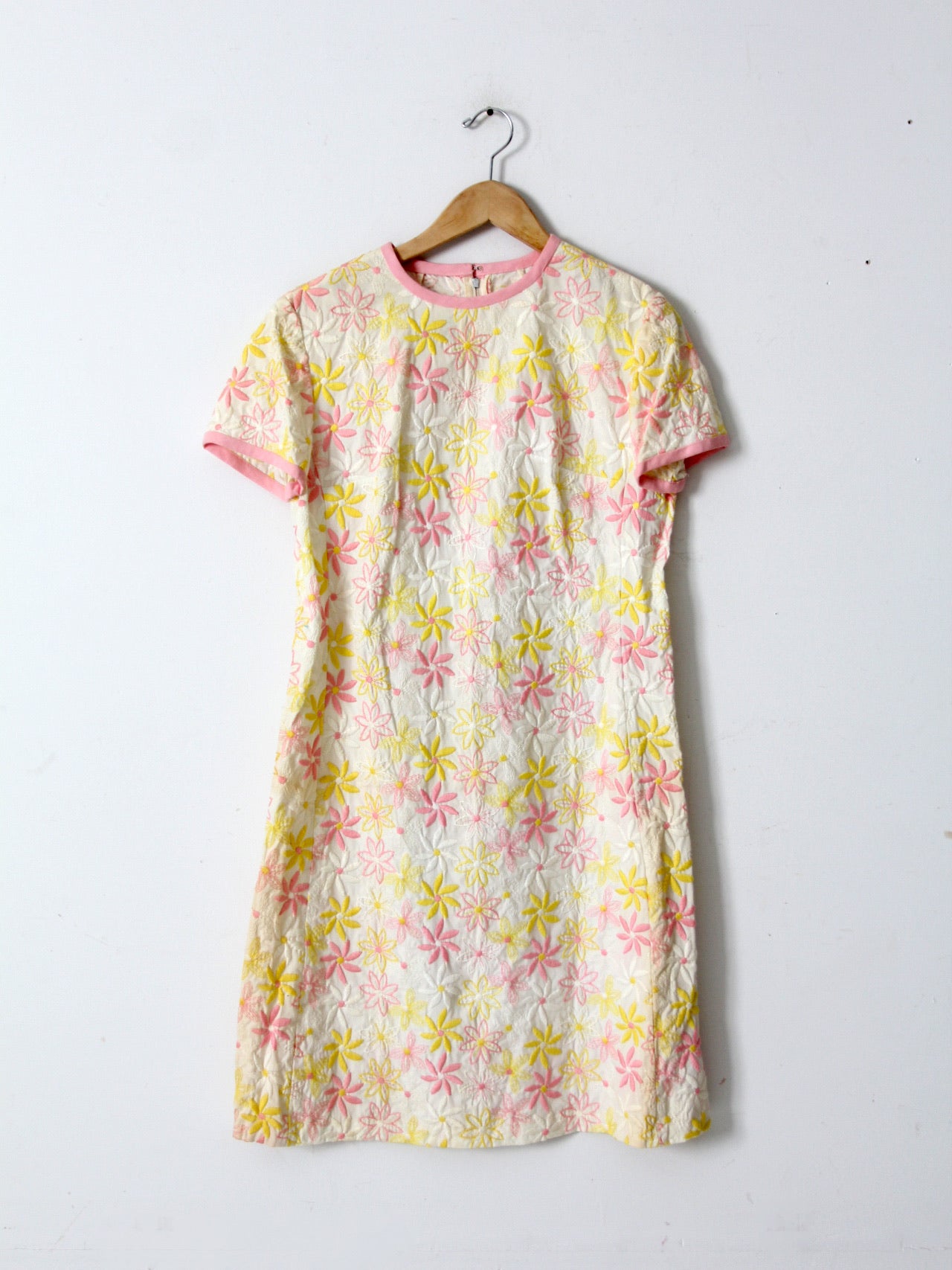 1960s Blue Floral Print Dress by L'Aiglon | XS/S