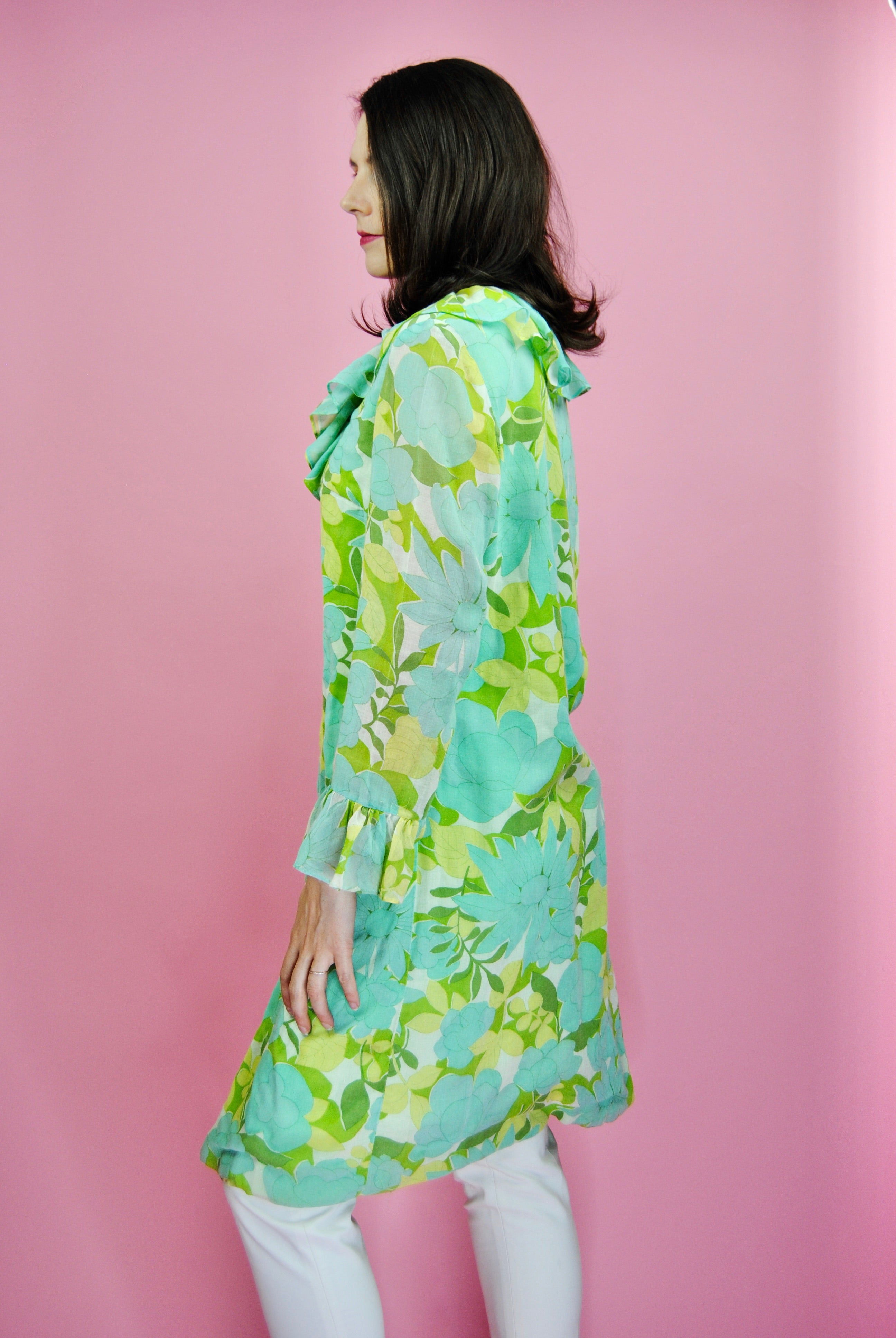 60’s Pink Green and Blue Two Piece main image 1