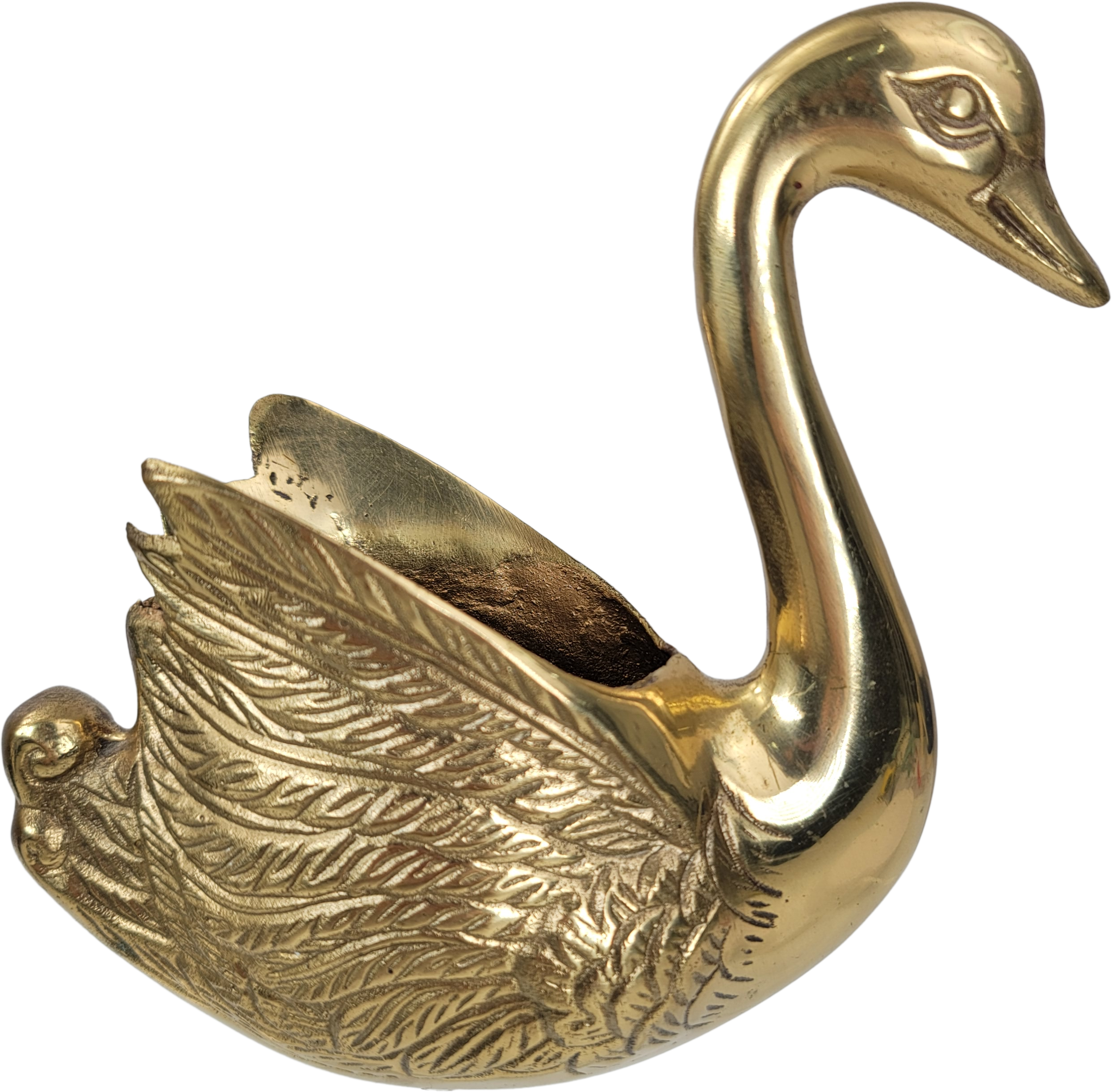 Vintage Brass Swan hotsell Planter