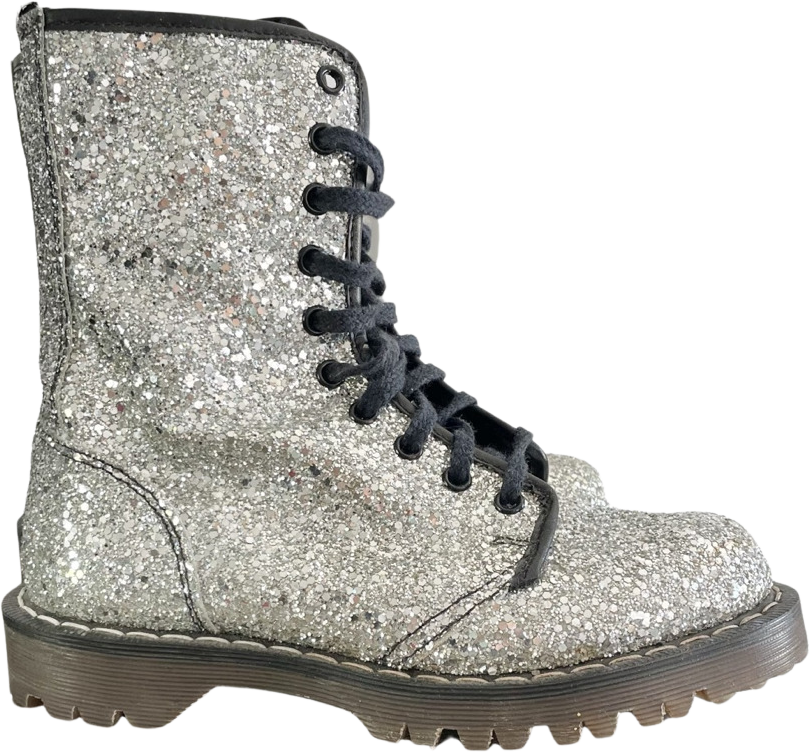 Doc martens silver sales glitter