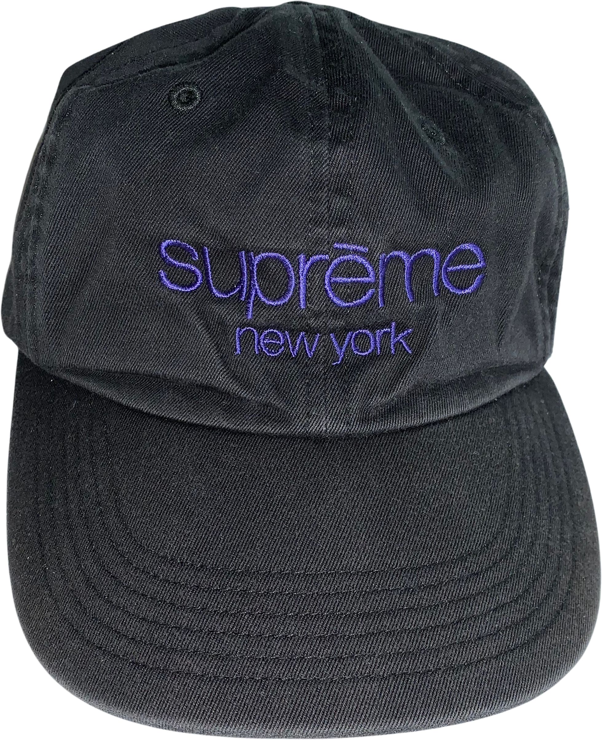 Vintage Supreme Purple Embroidered Black Cotton Ball Cap by Supreme | Shop  THRILLING