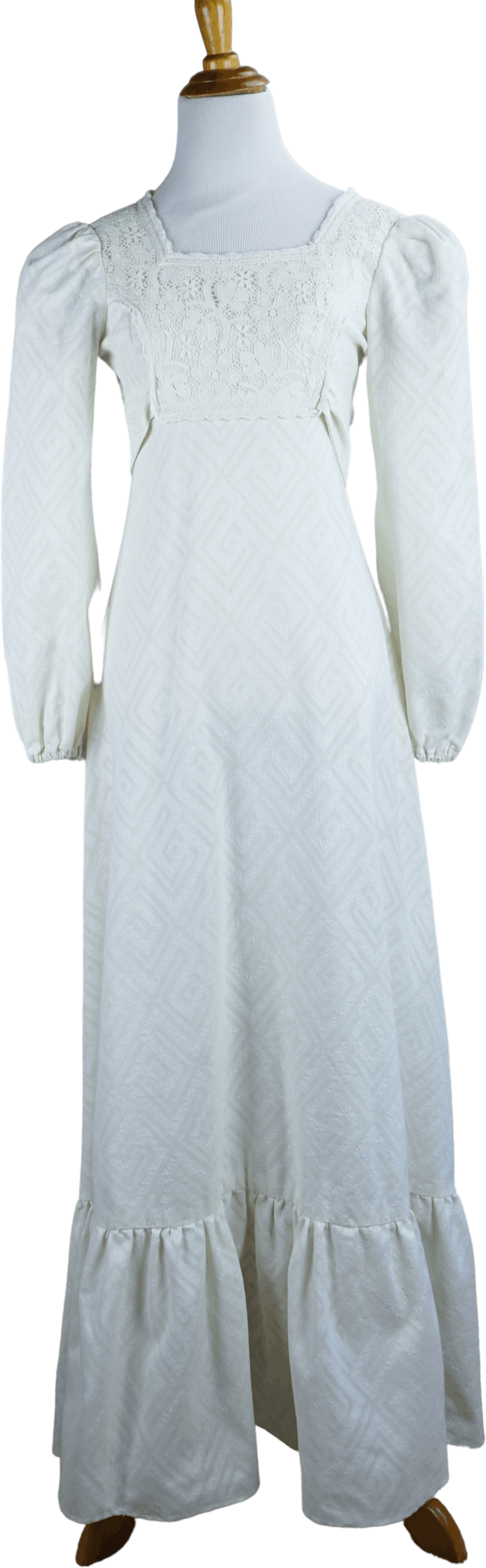 Vintage Gunne Sax Prairie Dress, 60's Ivory Victorian Style Maxi Dress ...