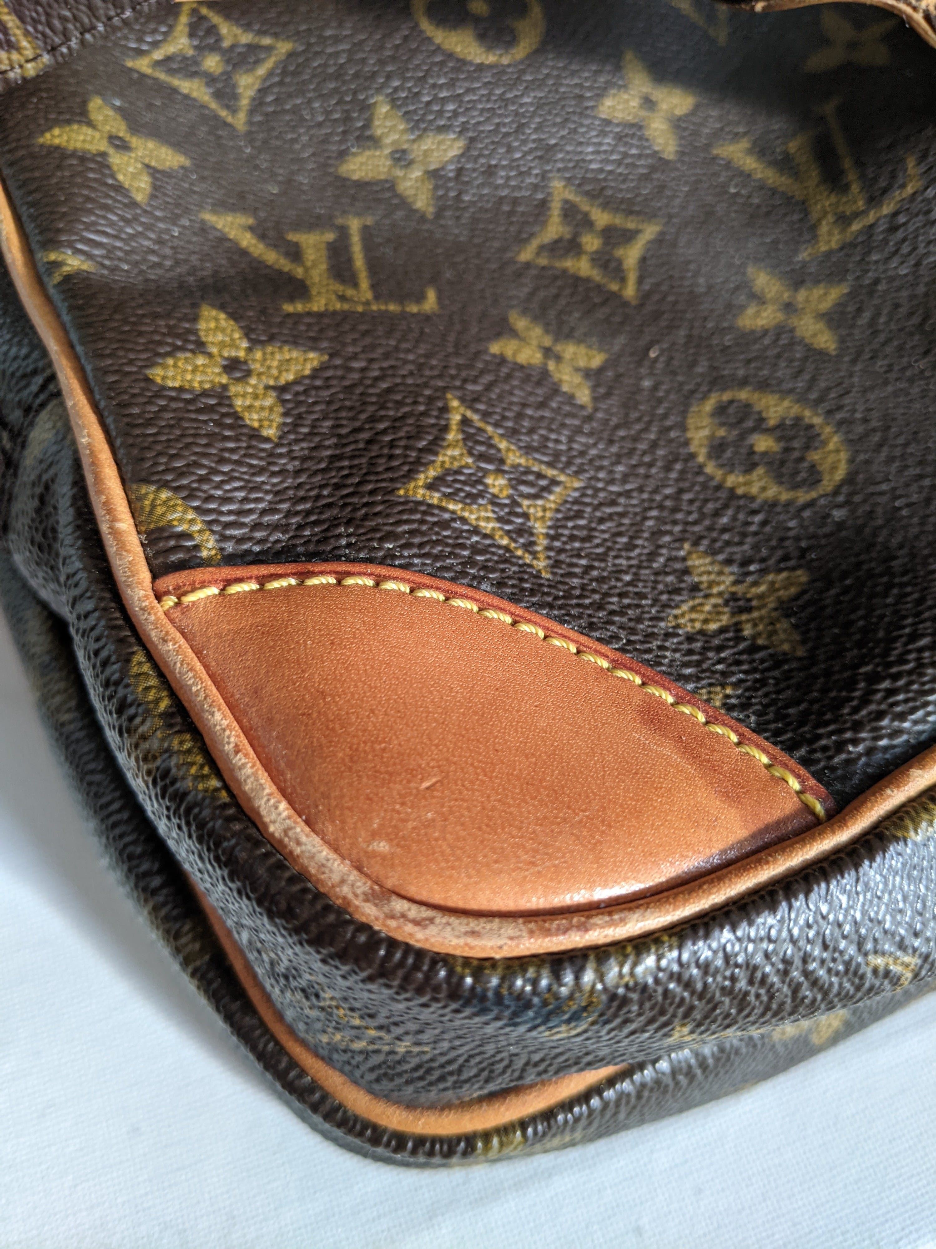 Vintage 90's Brown Branded Camera Bag by Louis Vuitton