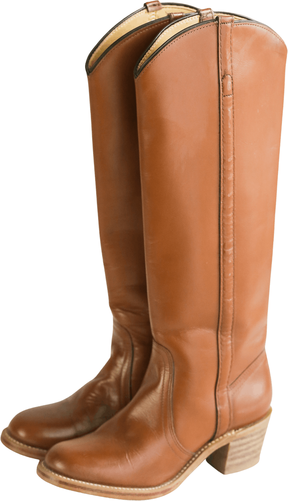 Vintage Tall Brown Leather Knee High Western Style Boots by Frye ...